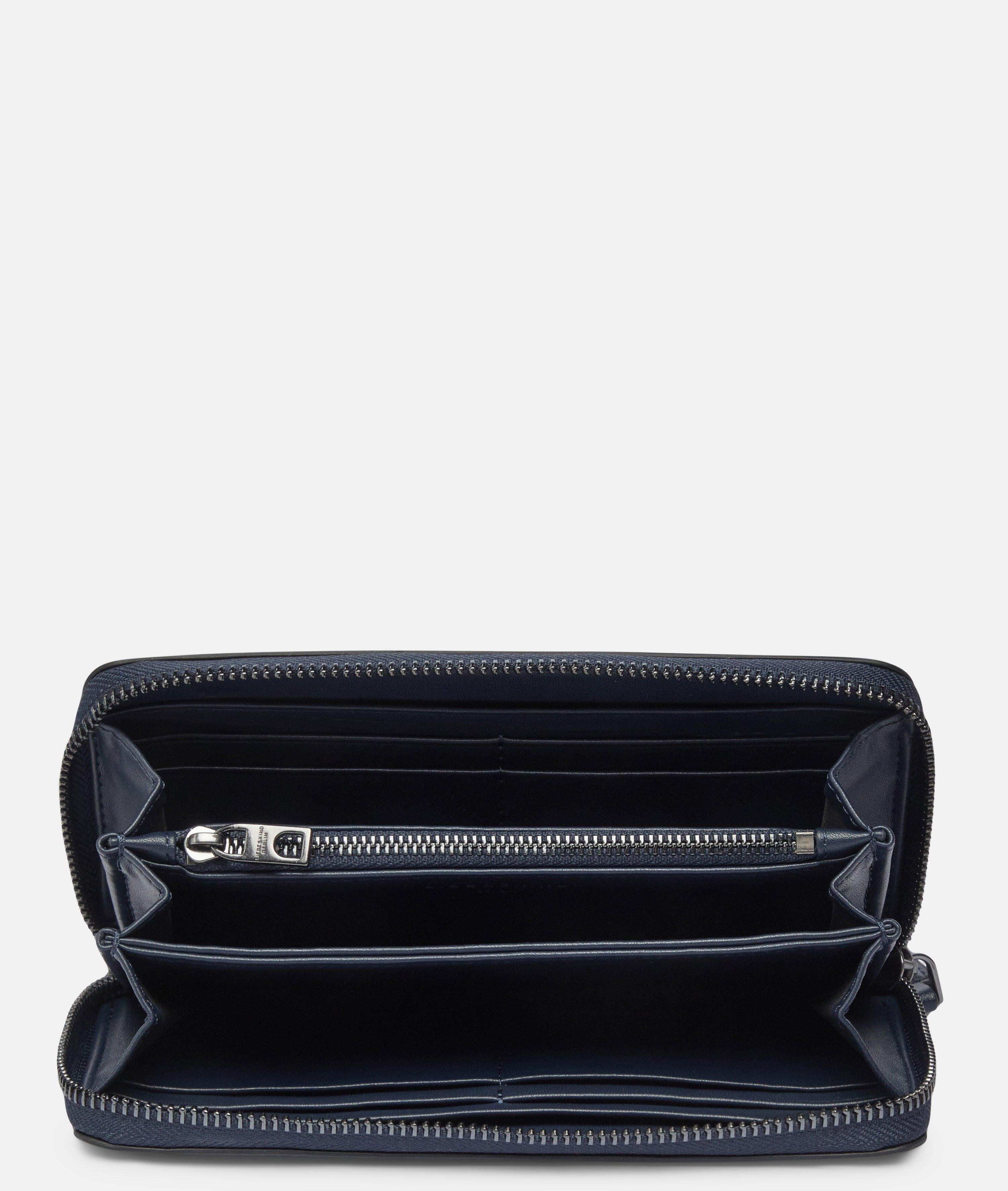 Sally Geldbörse L in blau, schwarz & beige