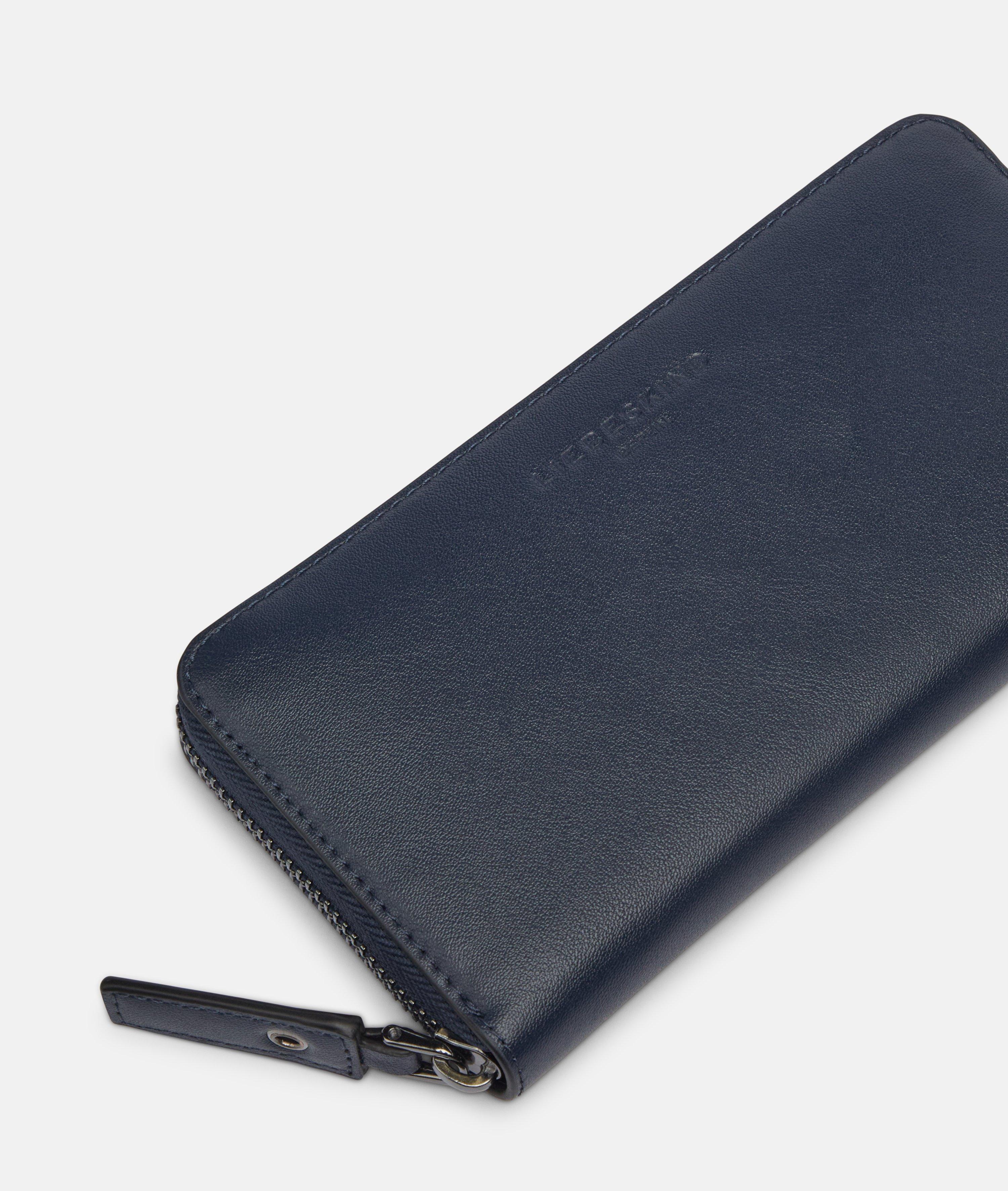 Sally Geldbörse L in blau, schwarz & beige