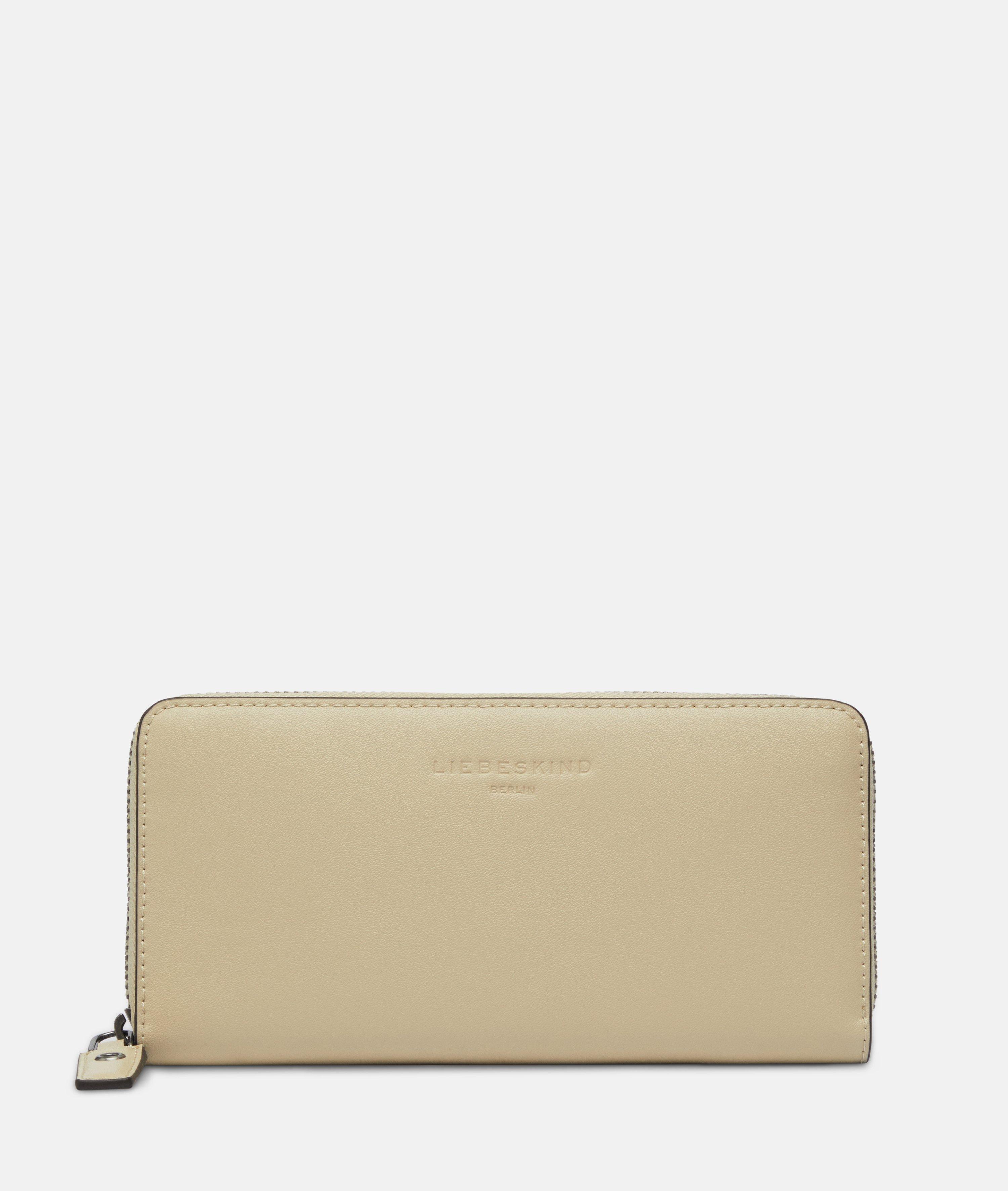Sally Geldbörse L in beige, schwarz & blau