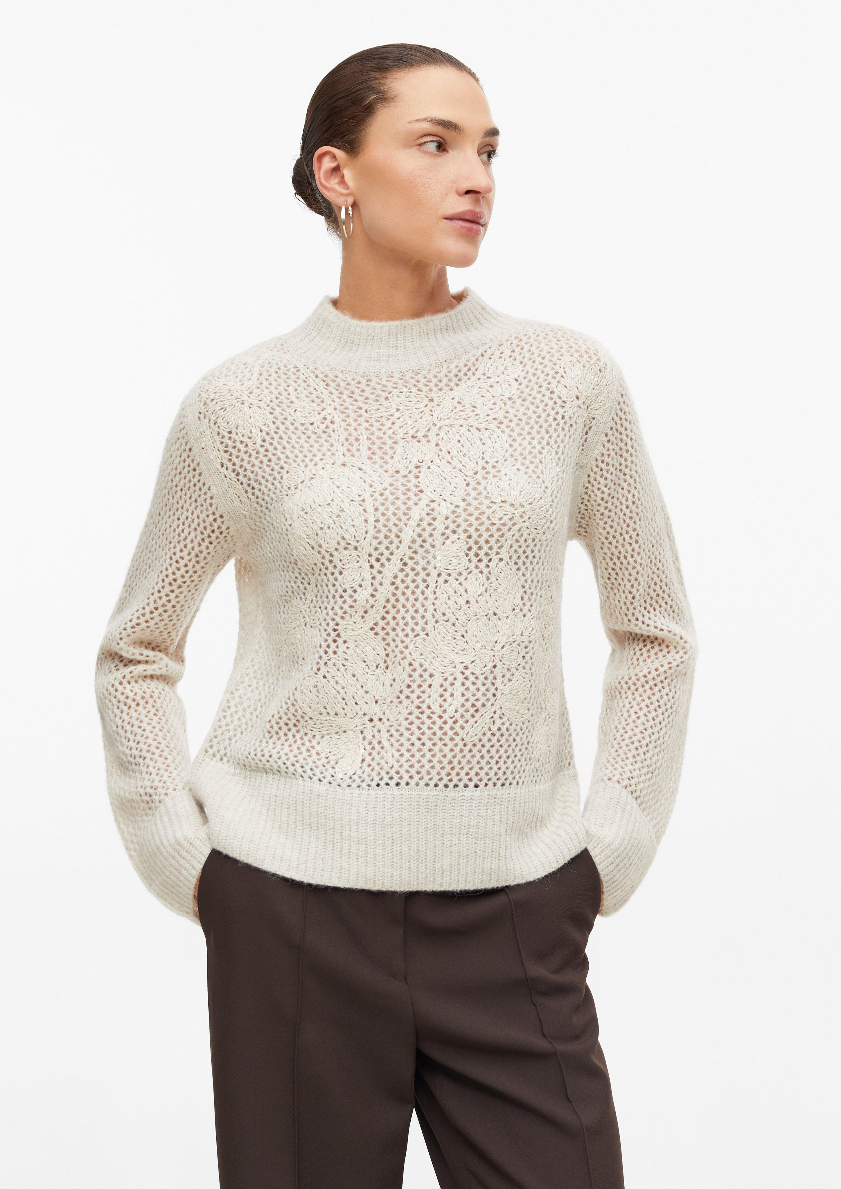 Sweter z dzianiny w kolorze jasnobeżowy od s.Oliver BLACK LABEL