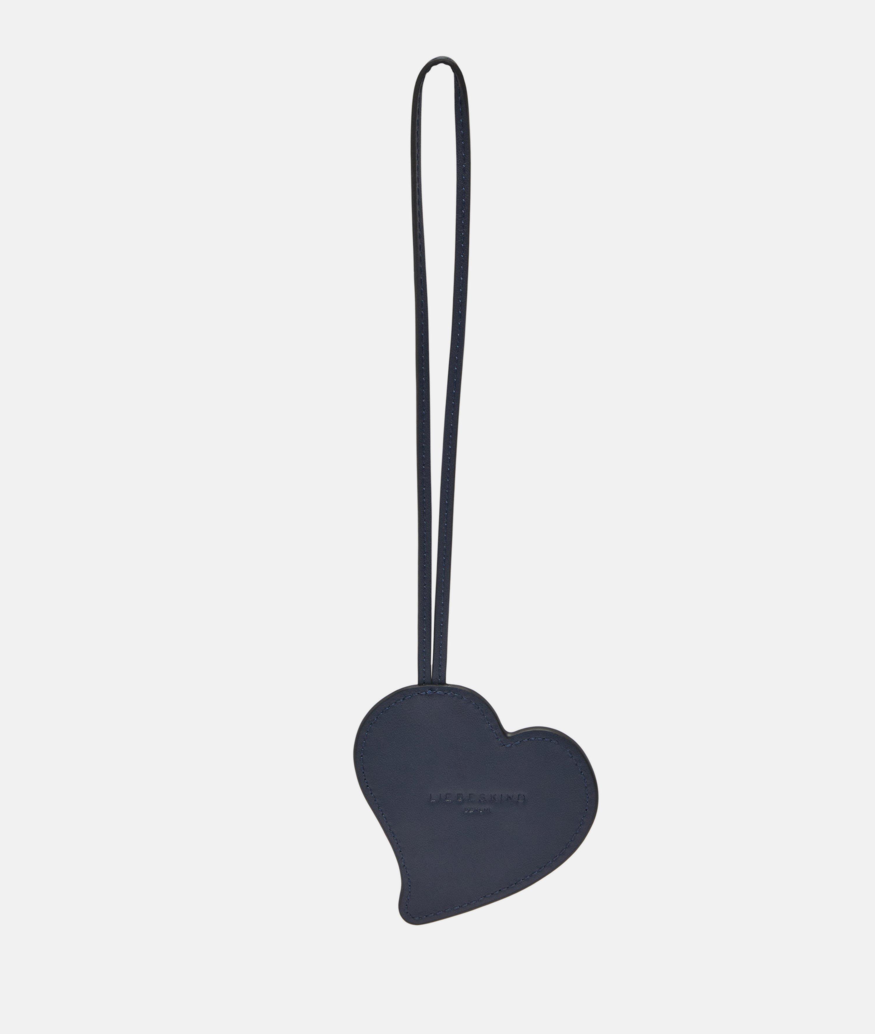 Heart Mirror Pendant in blue & beige