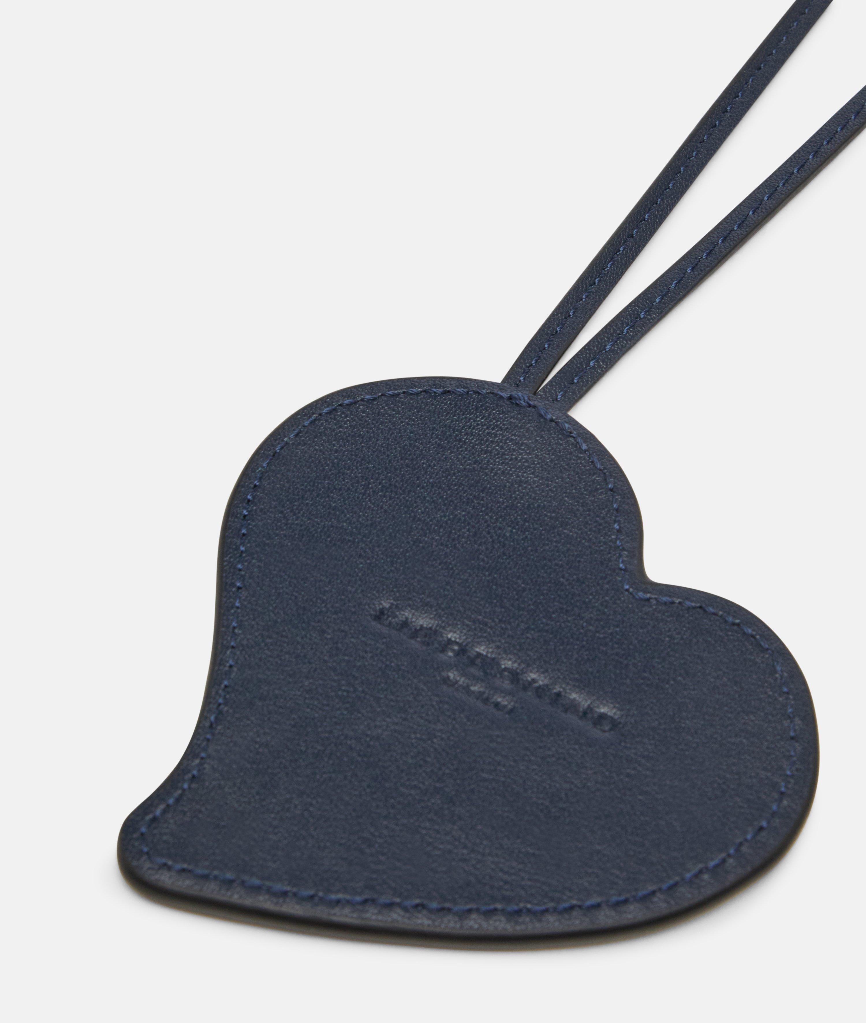 Heart Mirror Pendant in blue & beige