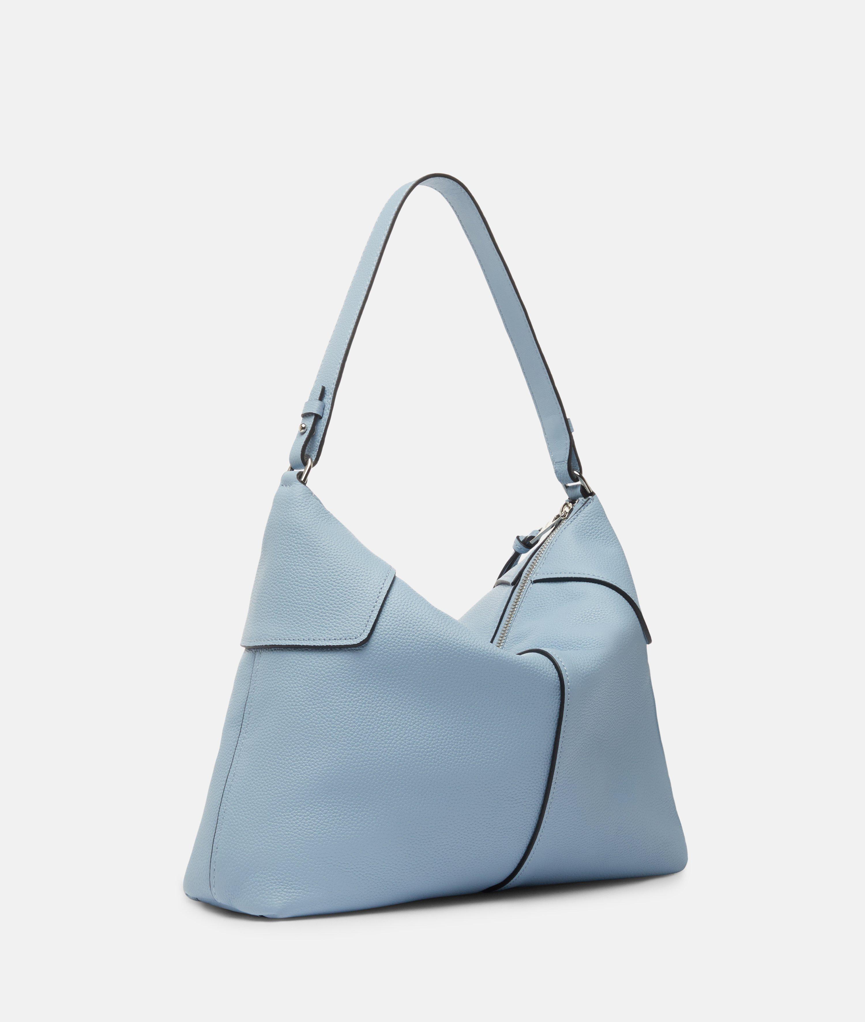 Mila Hobo M in blau, beige, braun & schwarz