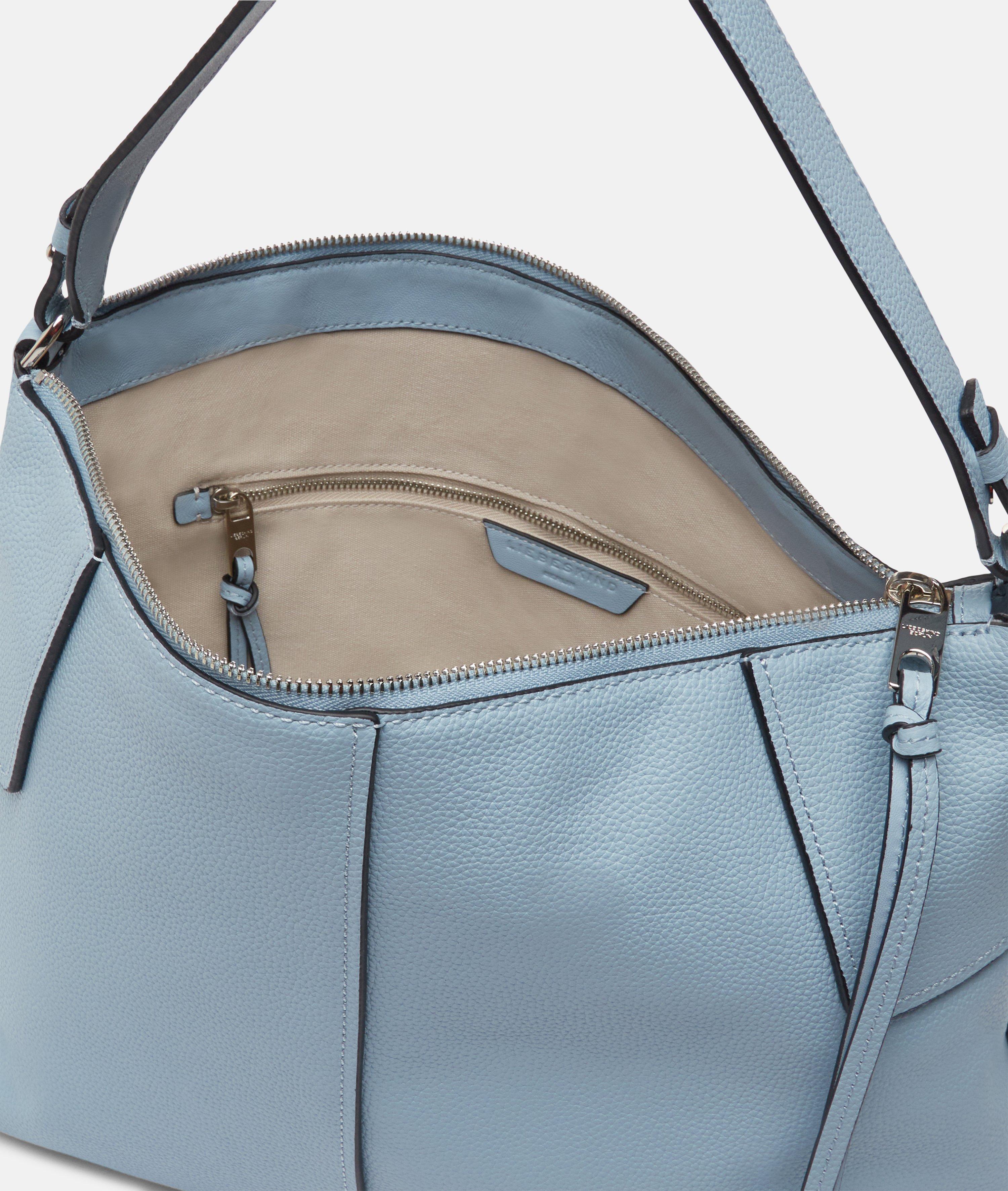 Mila Hobo M in blau, beige, braun & schwarz