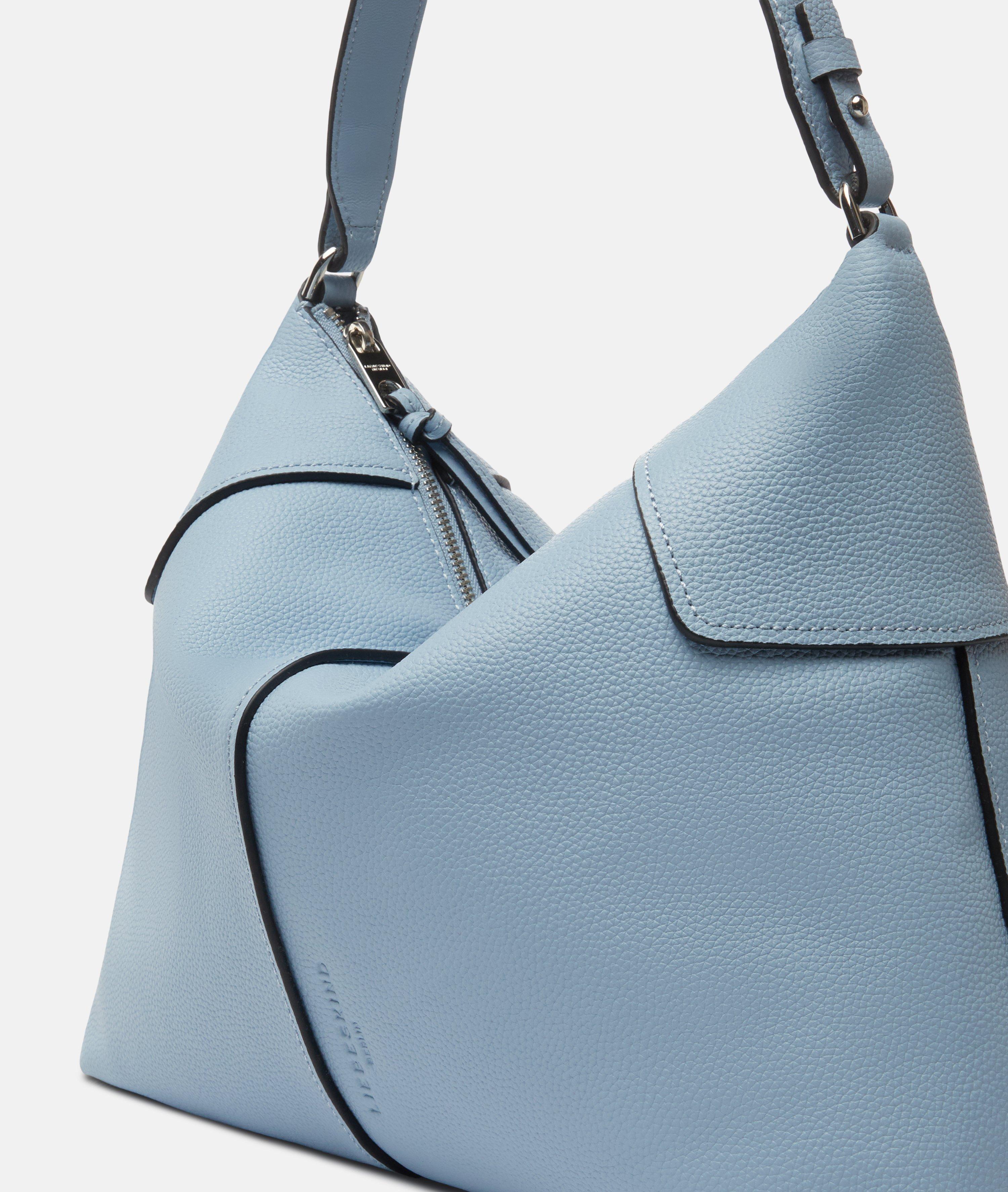 Mila Hobo M in blau, beige, braun & schwarz