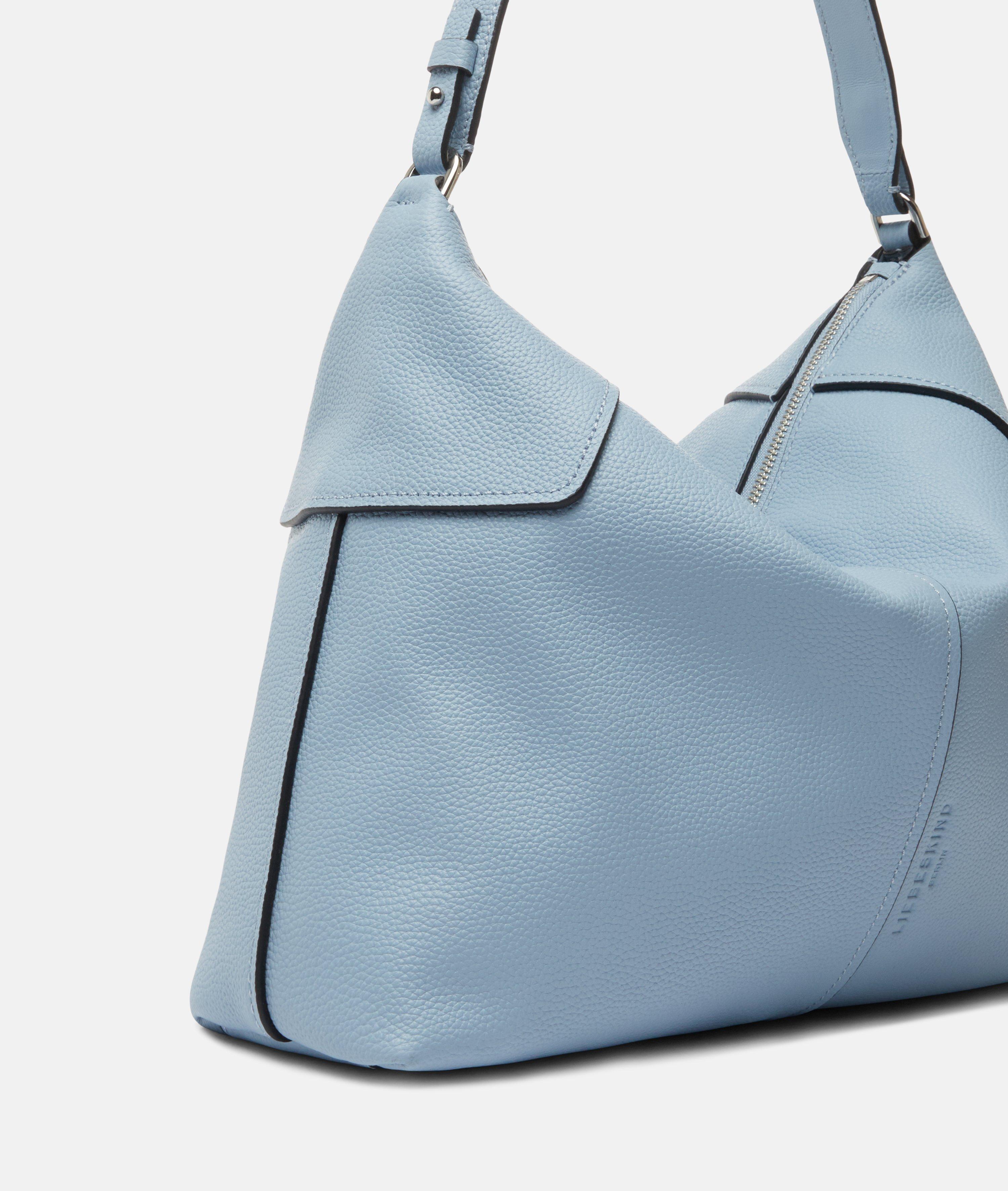 Mila Hobo M in blau, beige, braun & schwarz