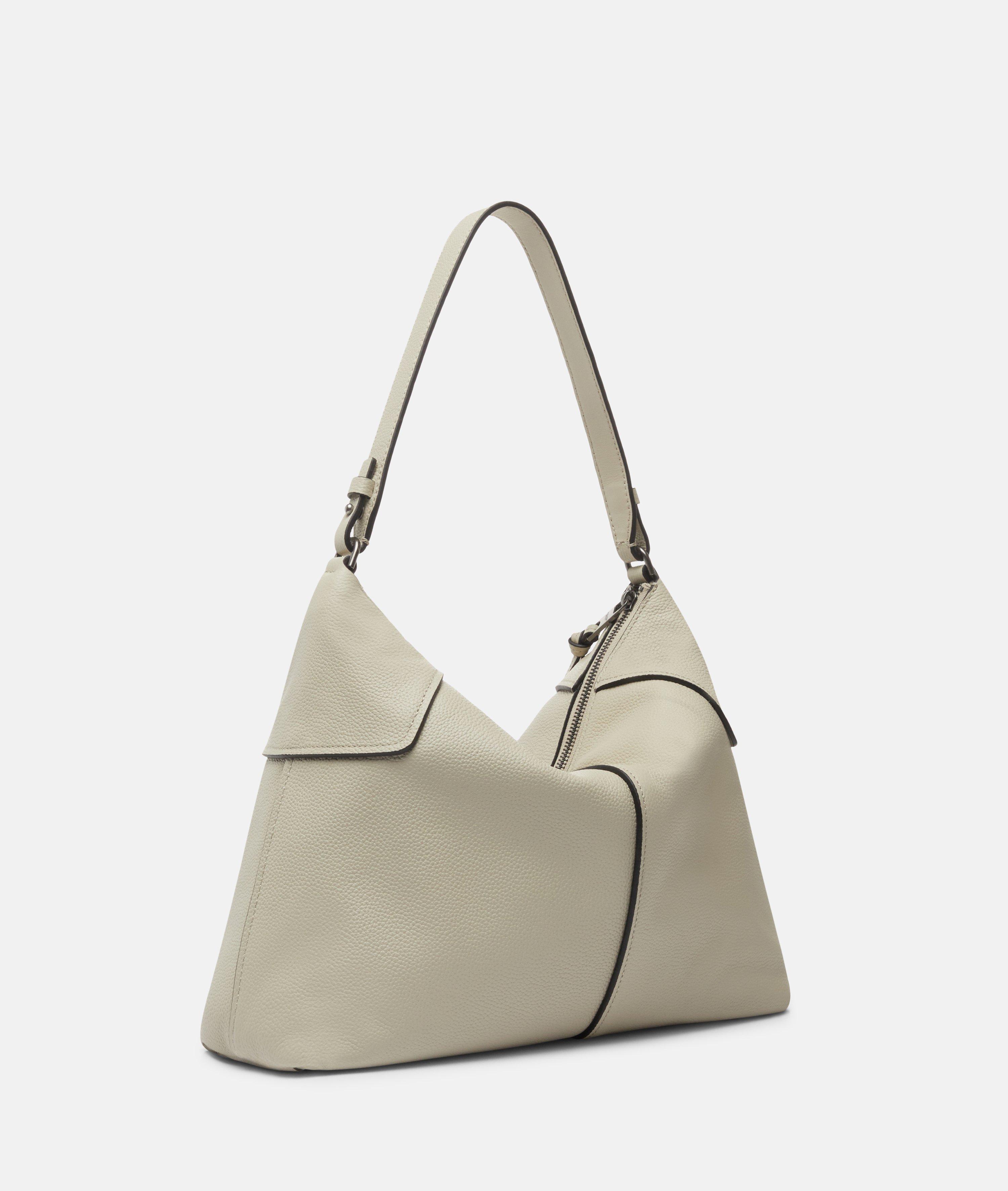 Mila Hobo M in beige, braun, schwarz & blau