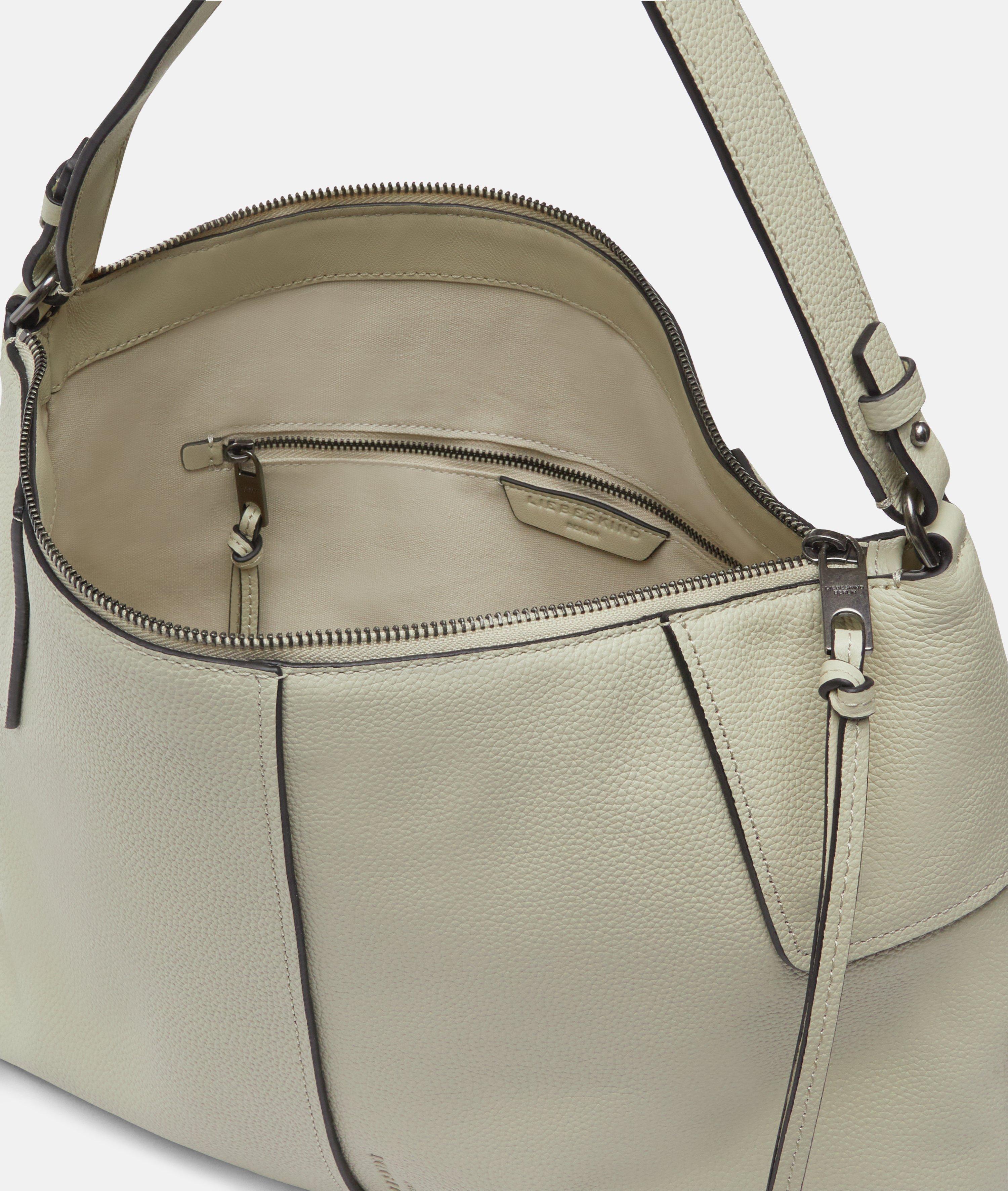 Mila Hobo M in beige, braun, schwarz & blau