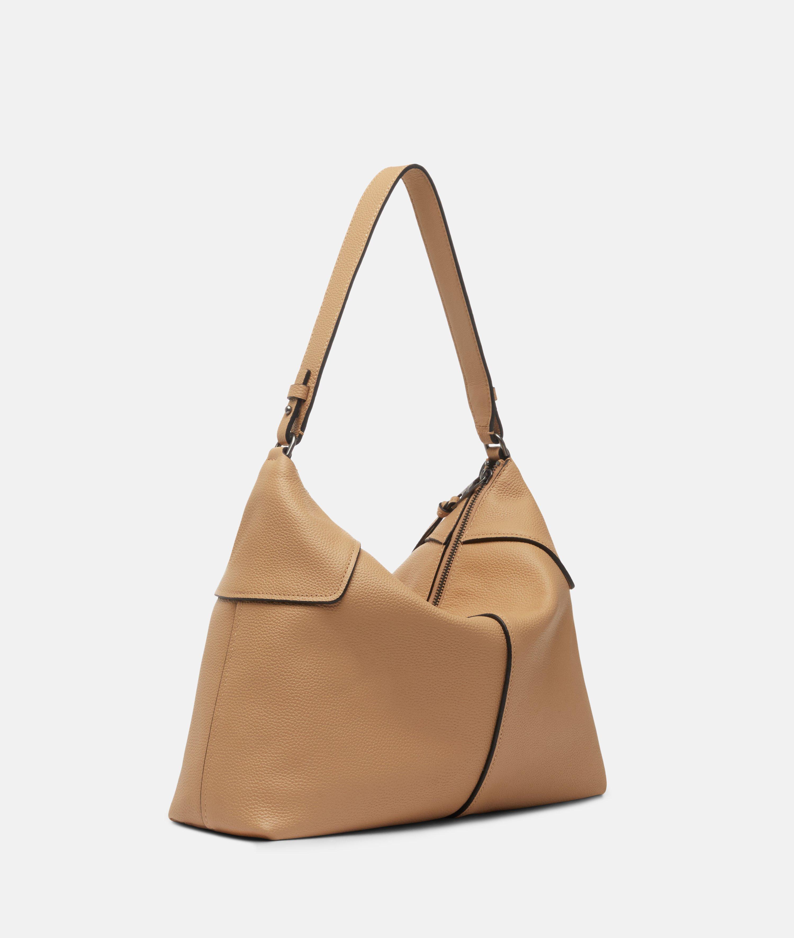 Hobo in bruin, beige, zwart & blauw