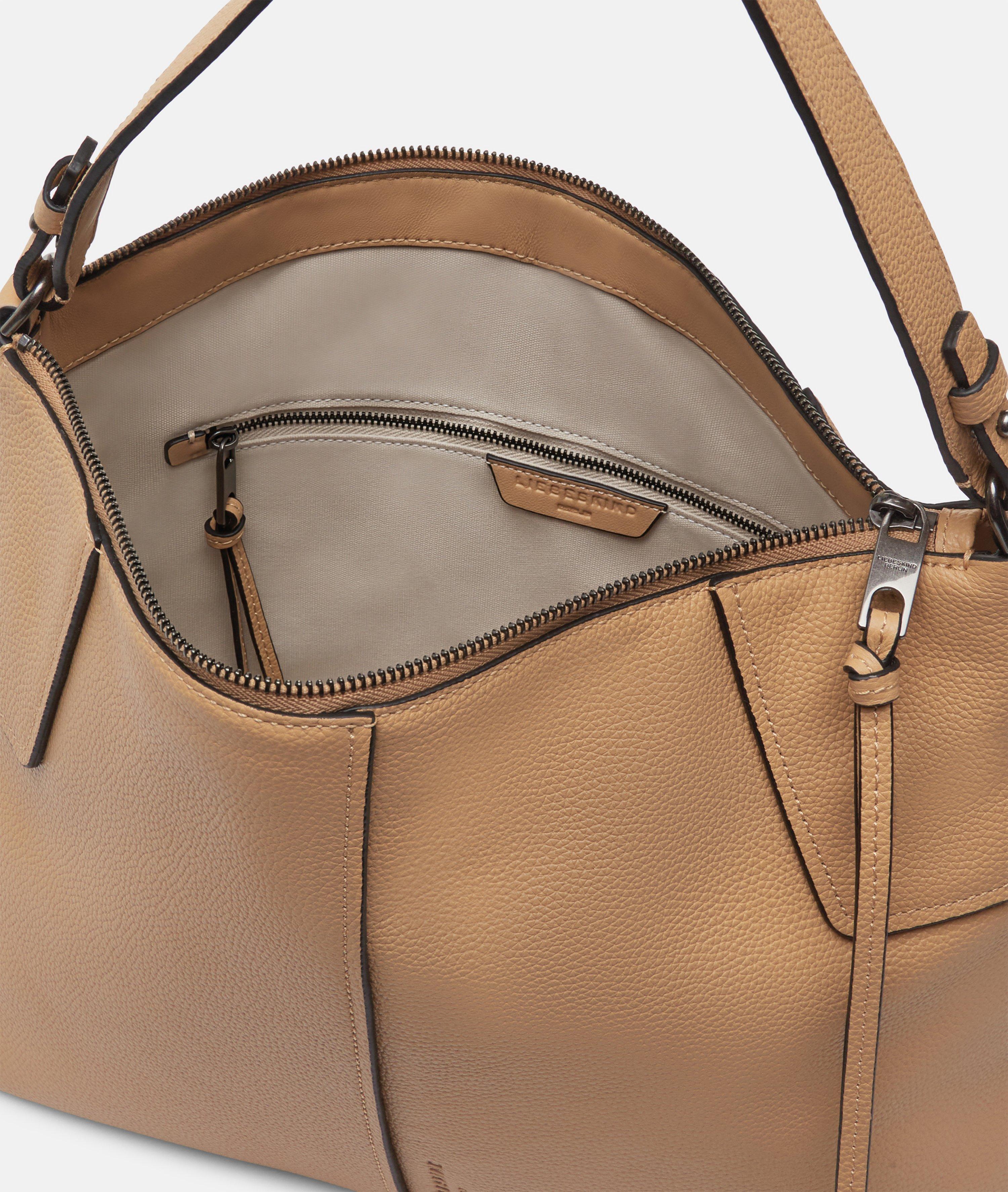 Hobo in bruin, beige, zwart & blauw