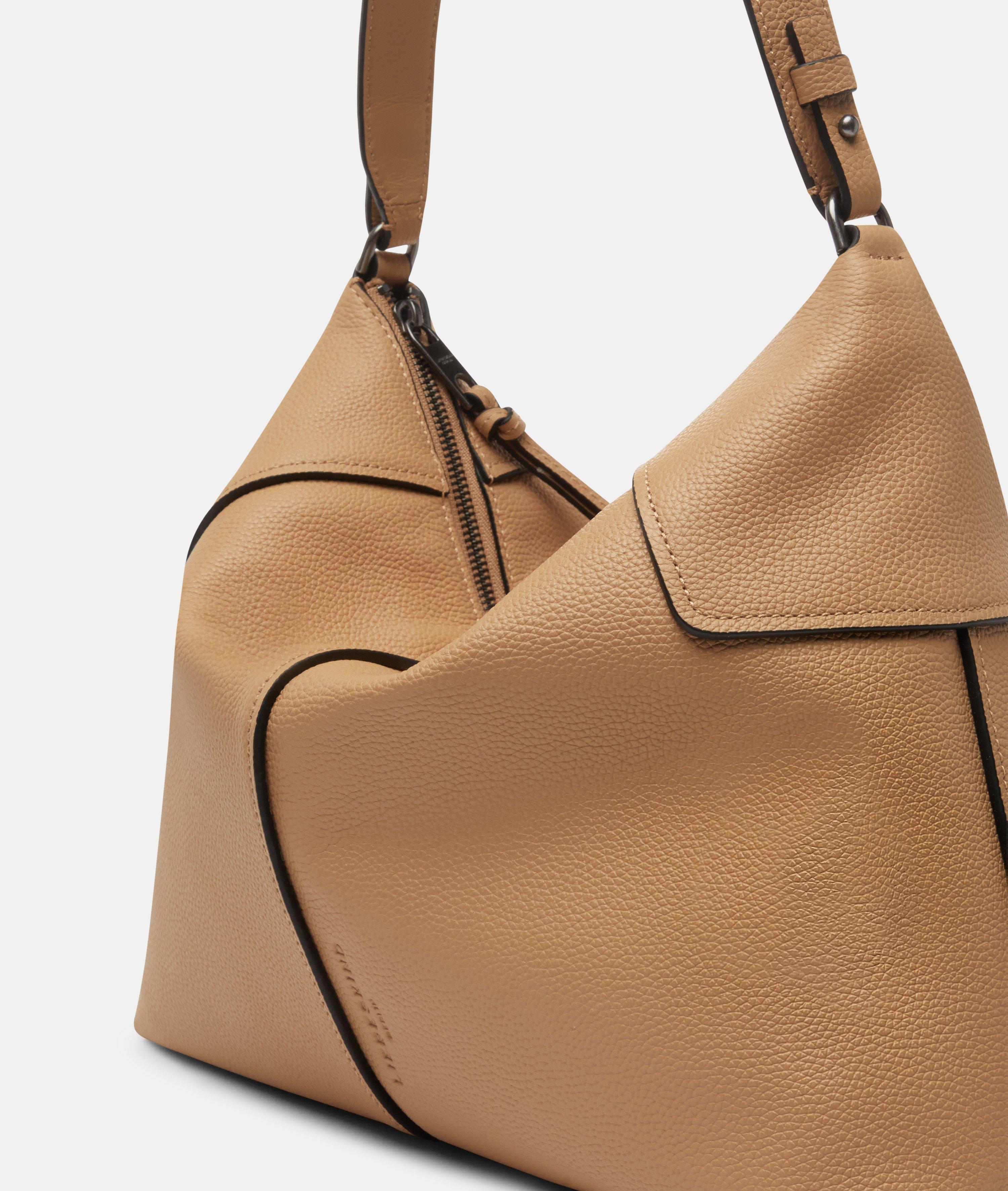 Hobo in bruin, beige, zwart & blauw