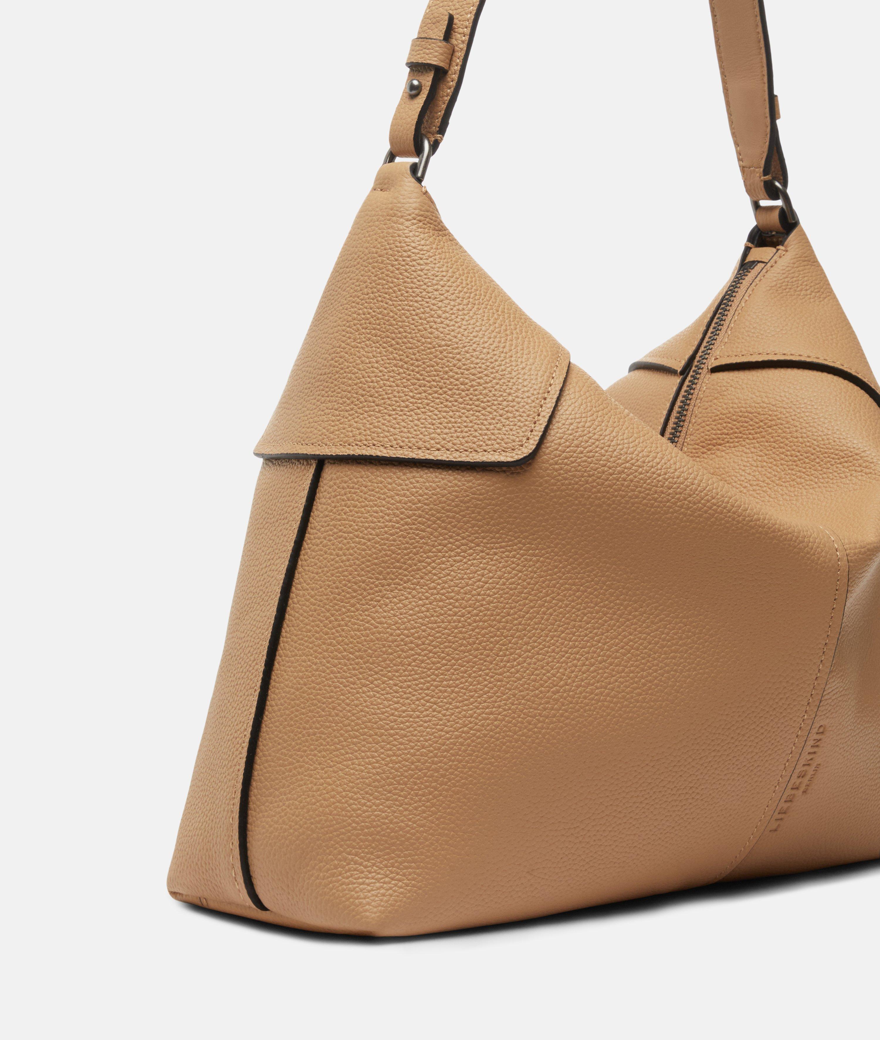 Hobo in bruin, beige, zwart & blauw