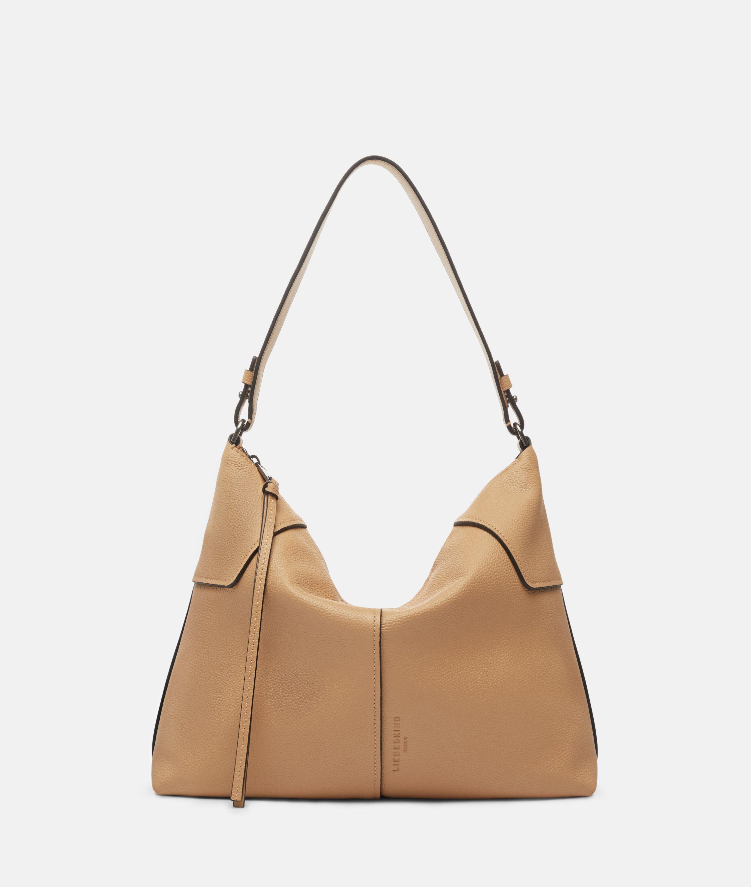 Hobo in bruin, beige, zwart & blauw