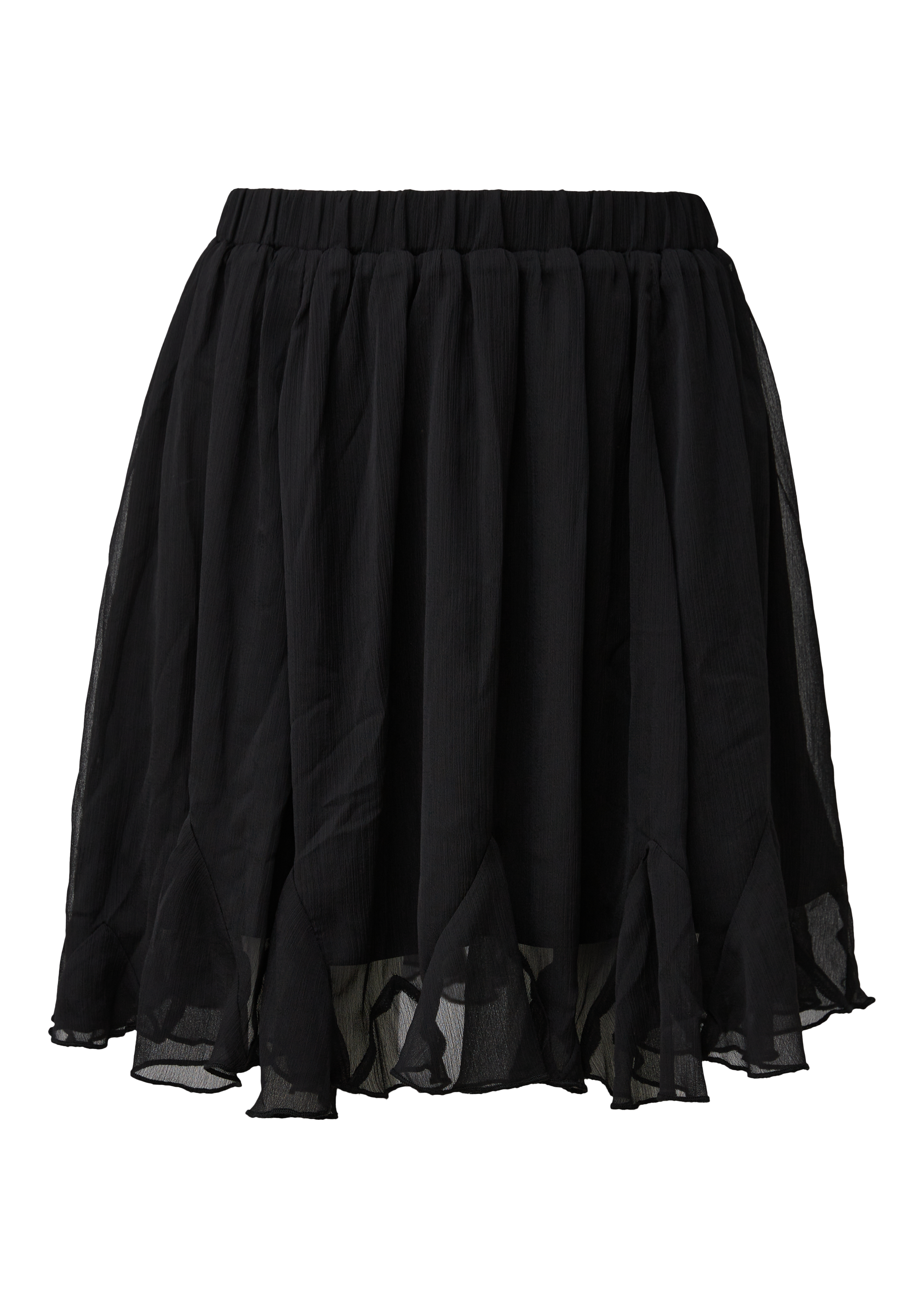 Kurzer Chiffonrock mit Volants