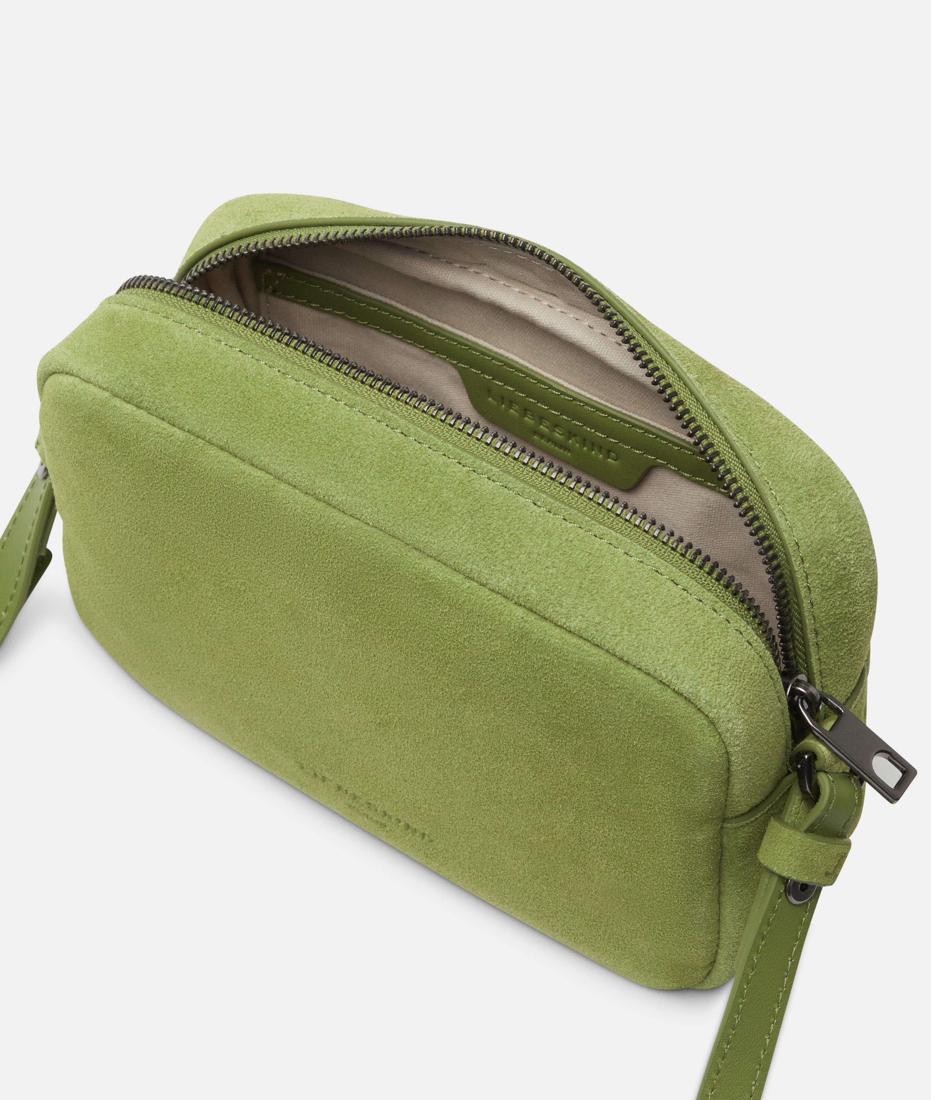 Crossbody in green, brown & brown