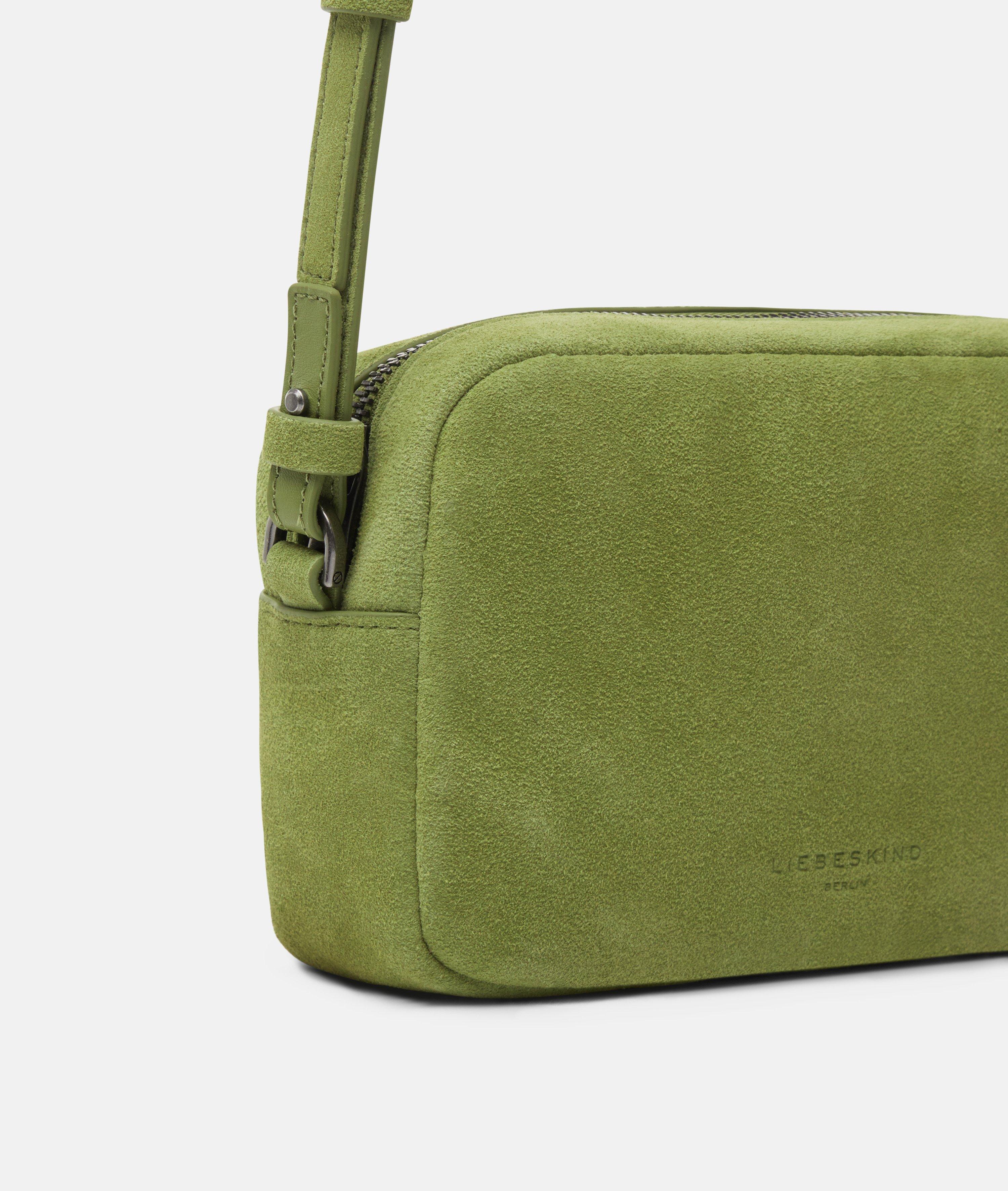 Crossbody in green, brown & brown