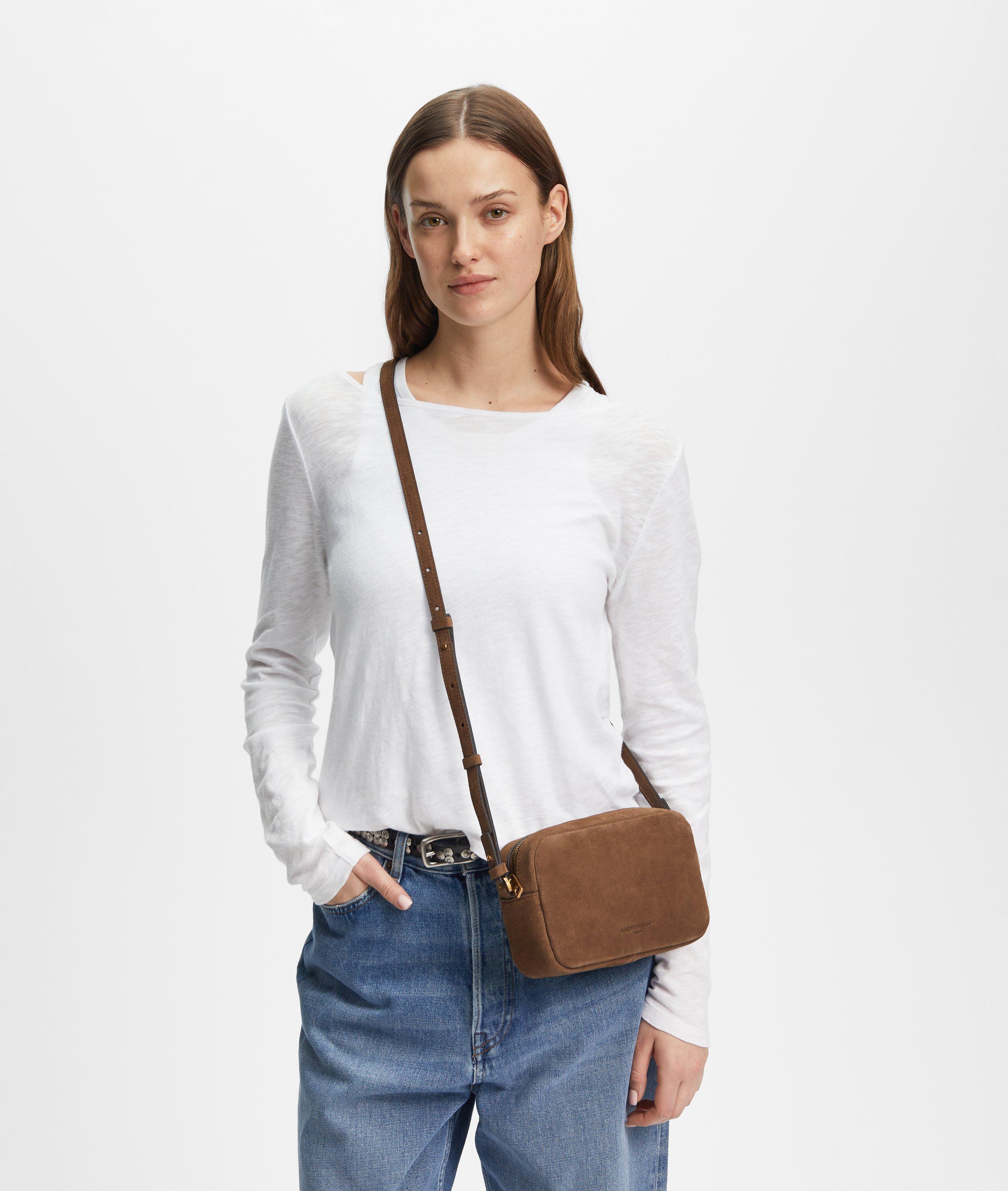 Crossbody in brown, brown & green