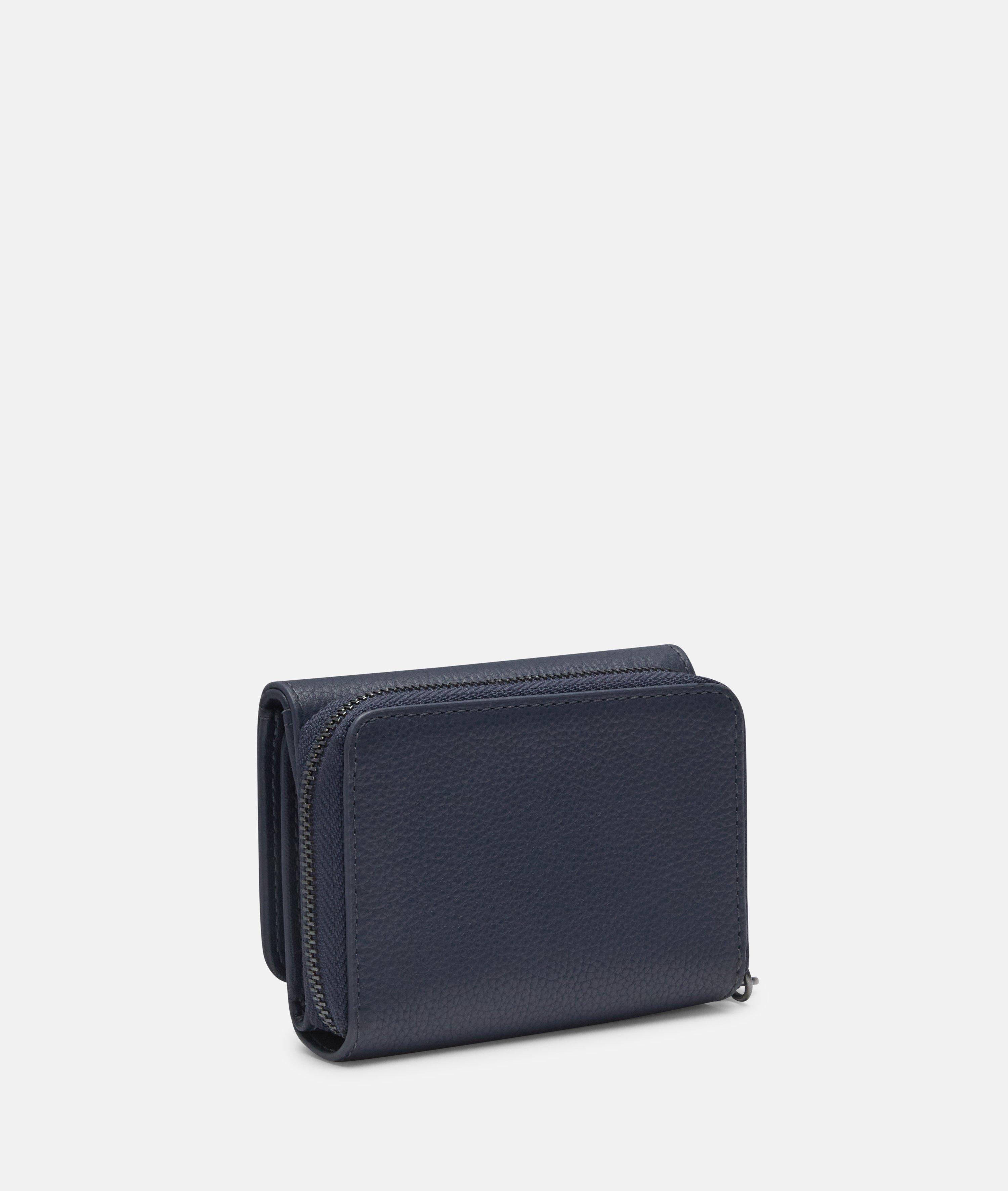 Porte-monnaie Pablita M en bleu, noir & brun