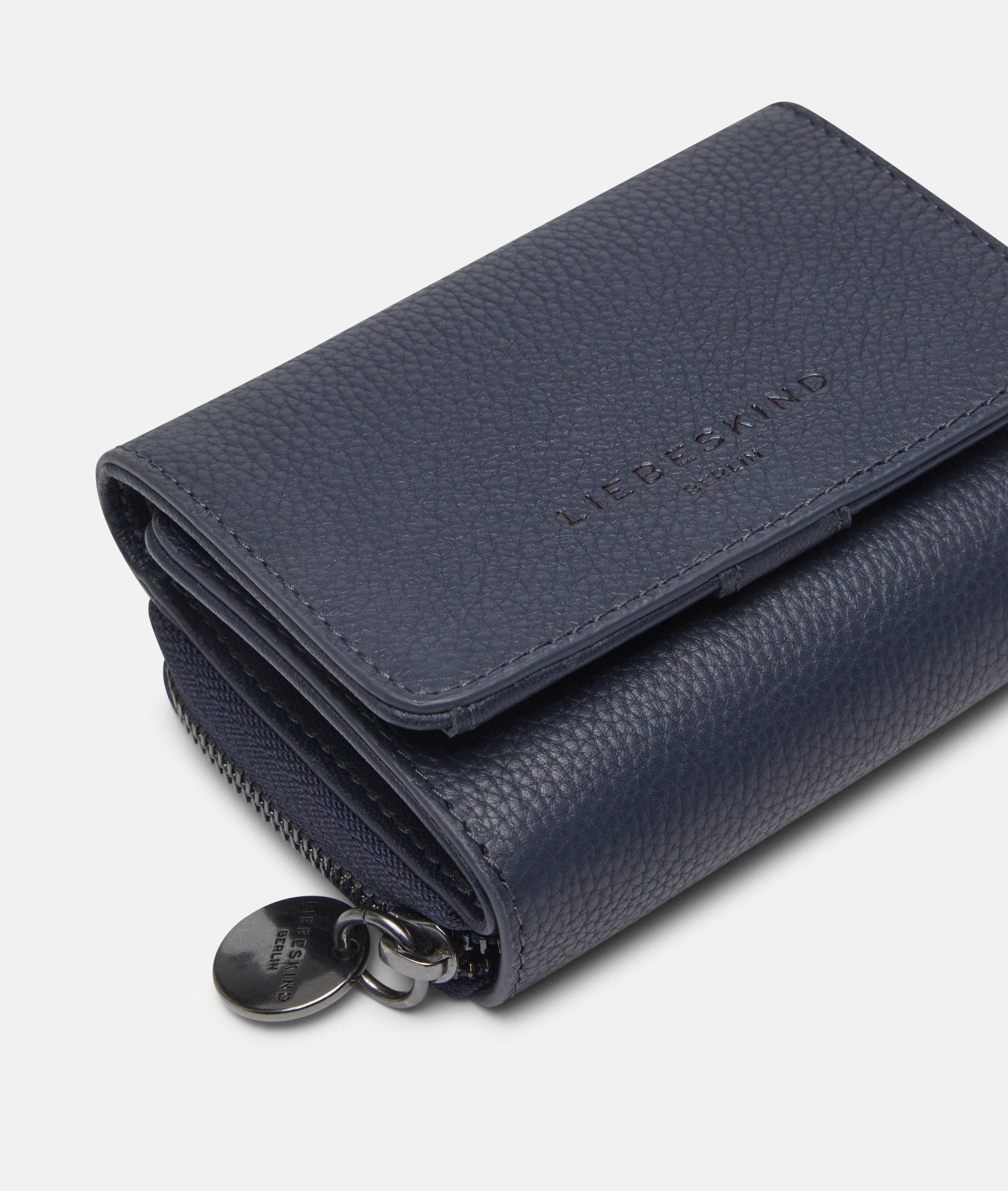 Porte-monnaie Pablita M en bleu, noir & brun