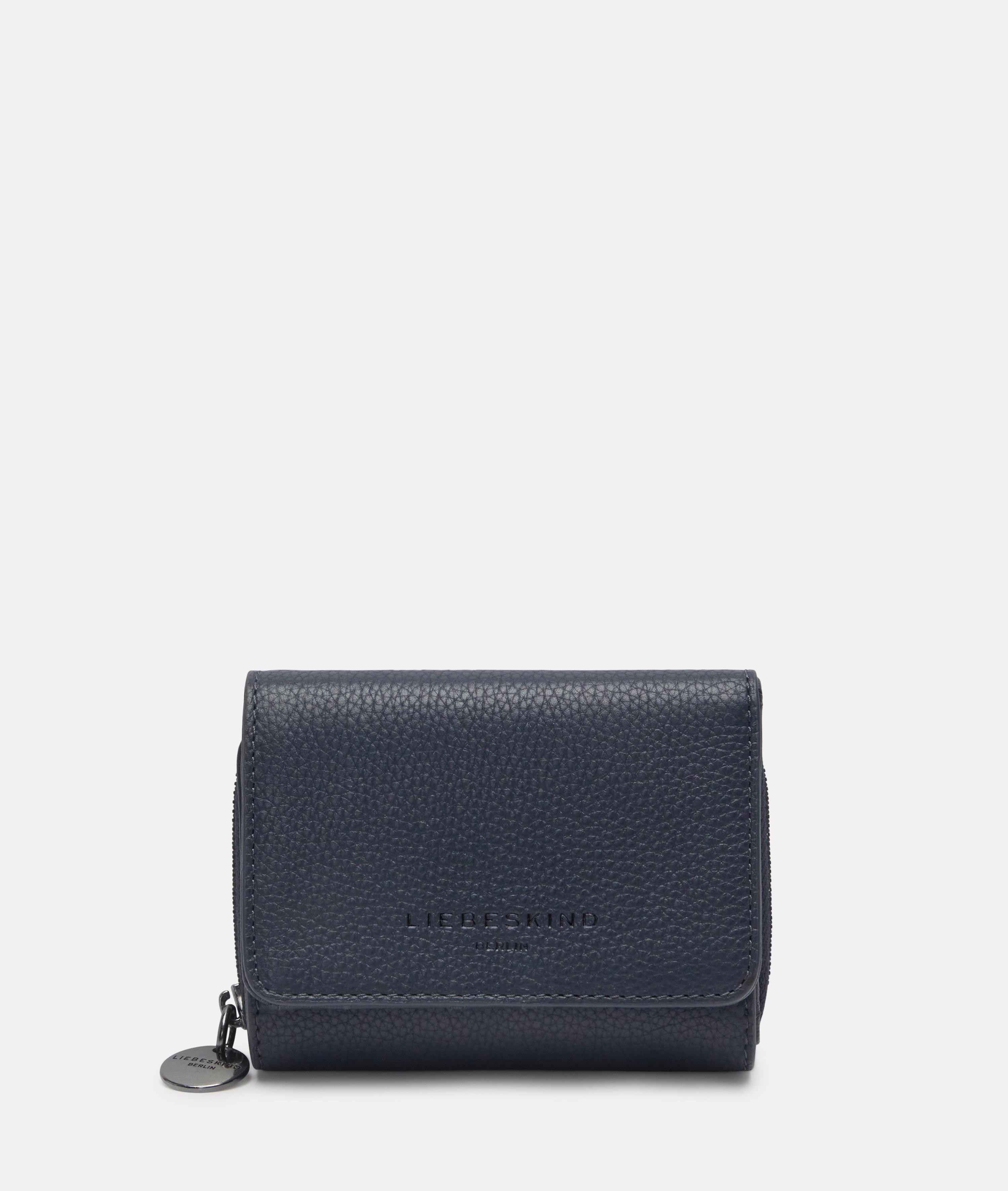 Porte-monnaie Pablita M en bleu, noir & brun