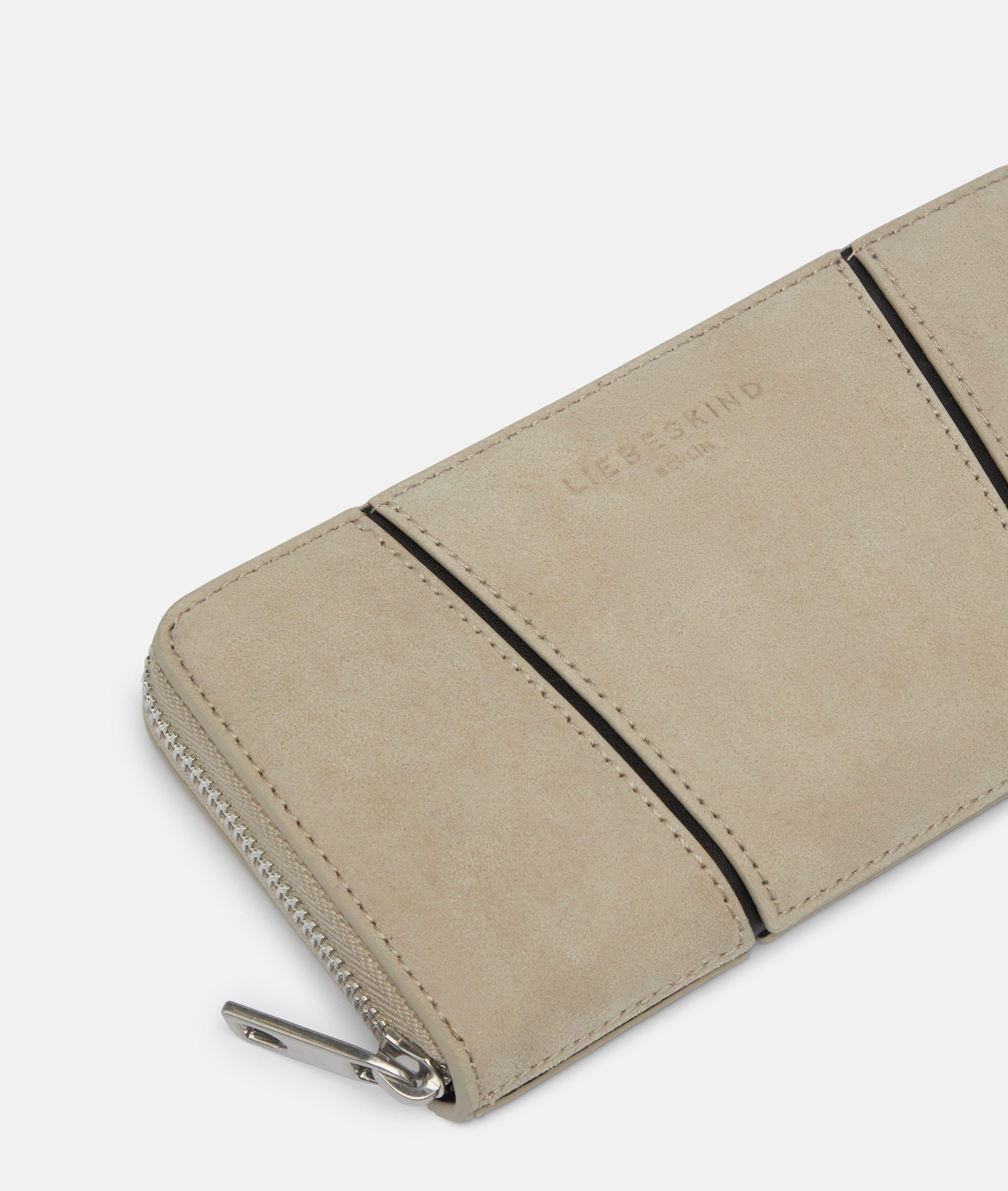 Gigi Geldbörse L in beige, braun & blau