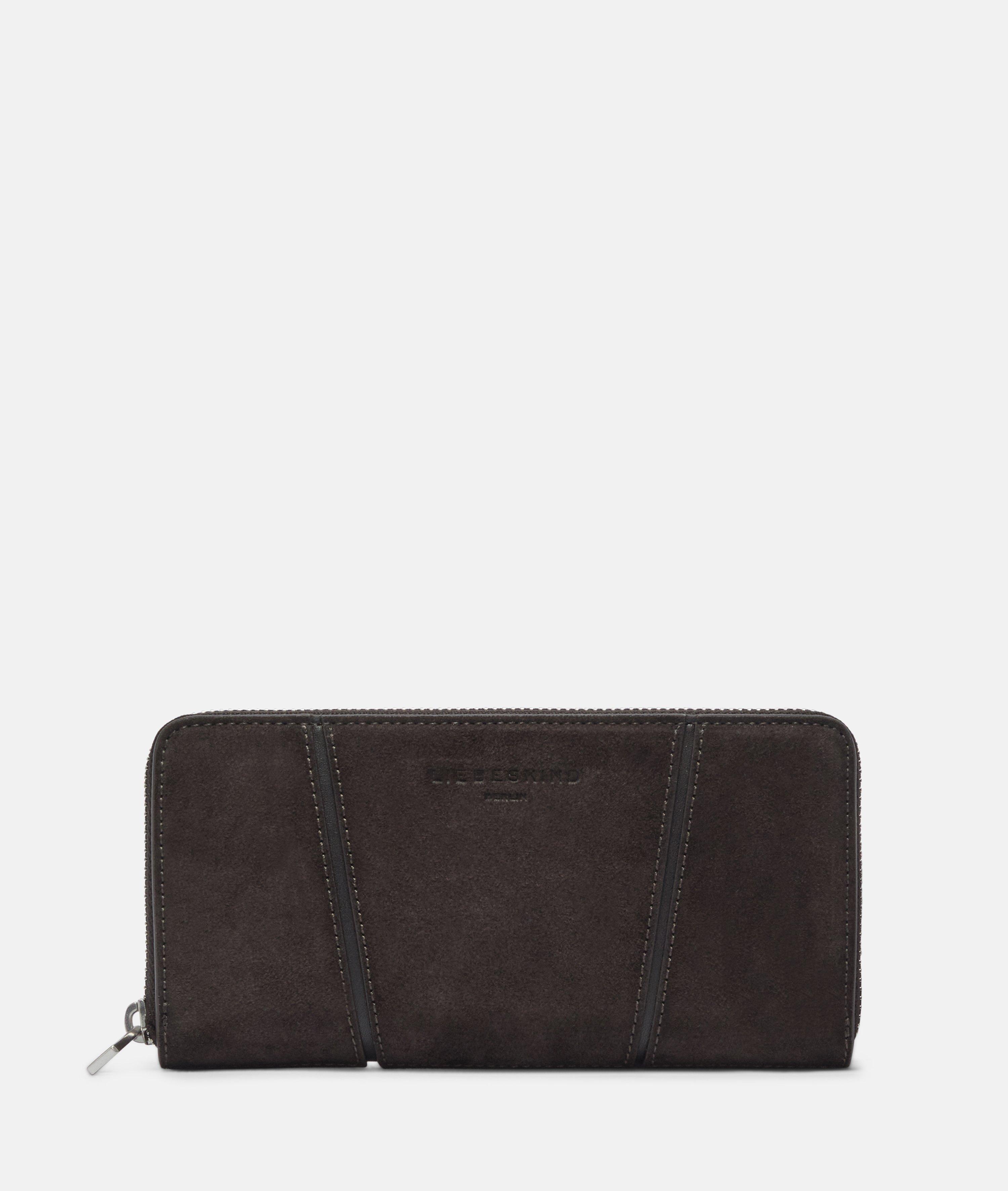 Gigi Geldbörse L in braun, beige & blau