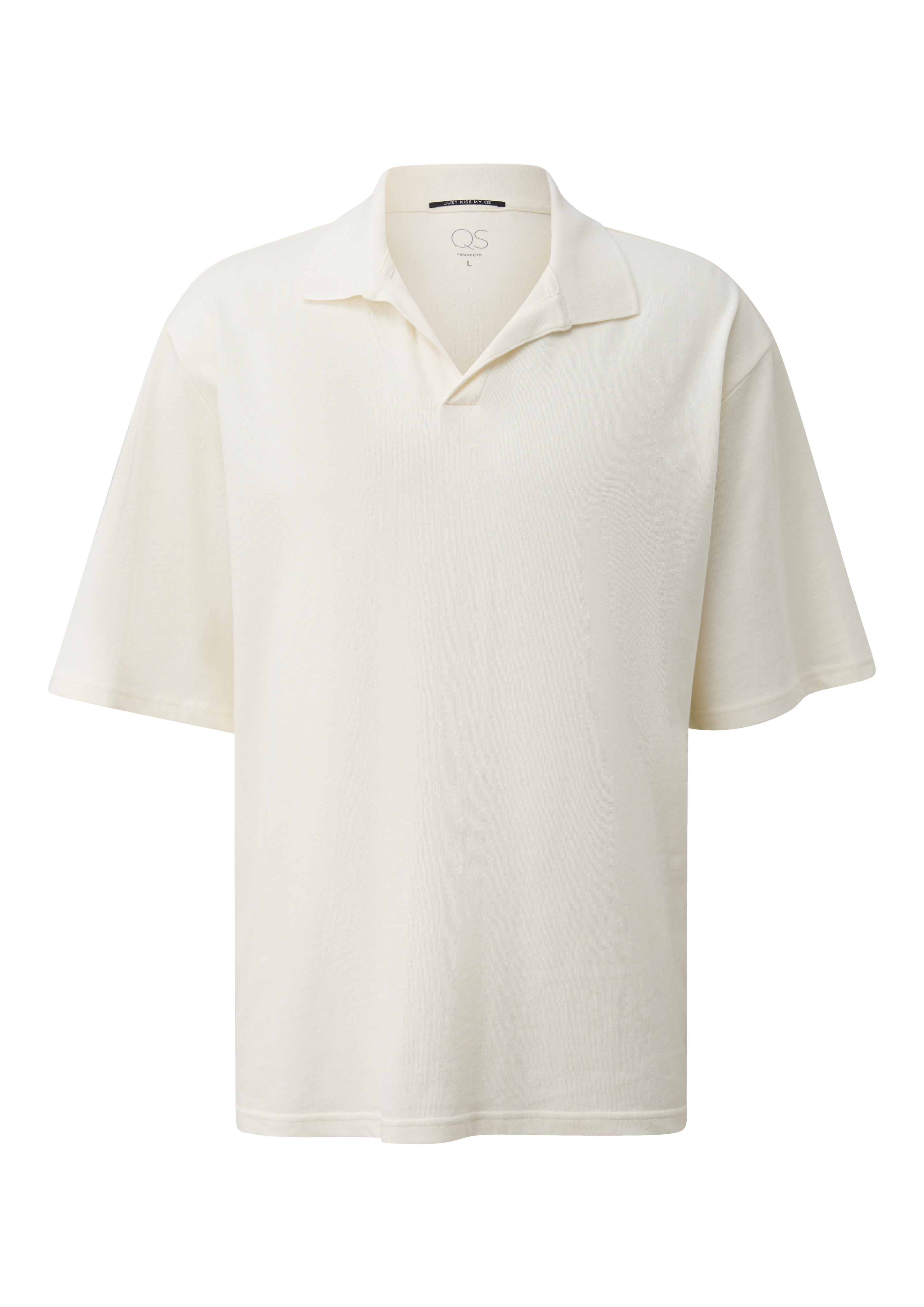 Poloshirt met relaxte pasvorm van een linnenmix