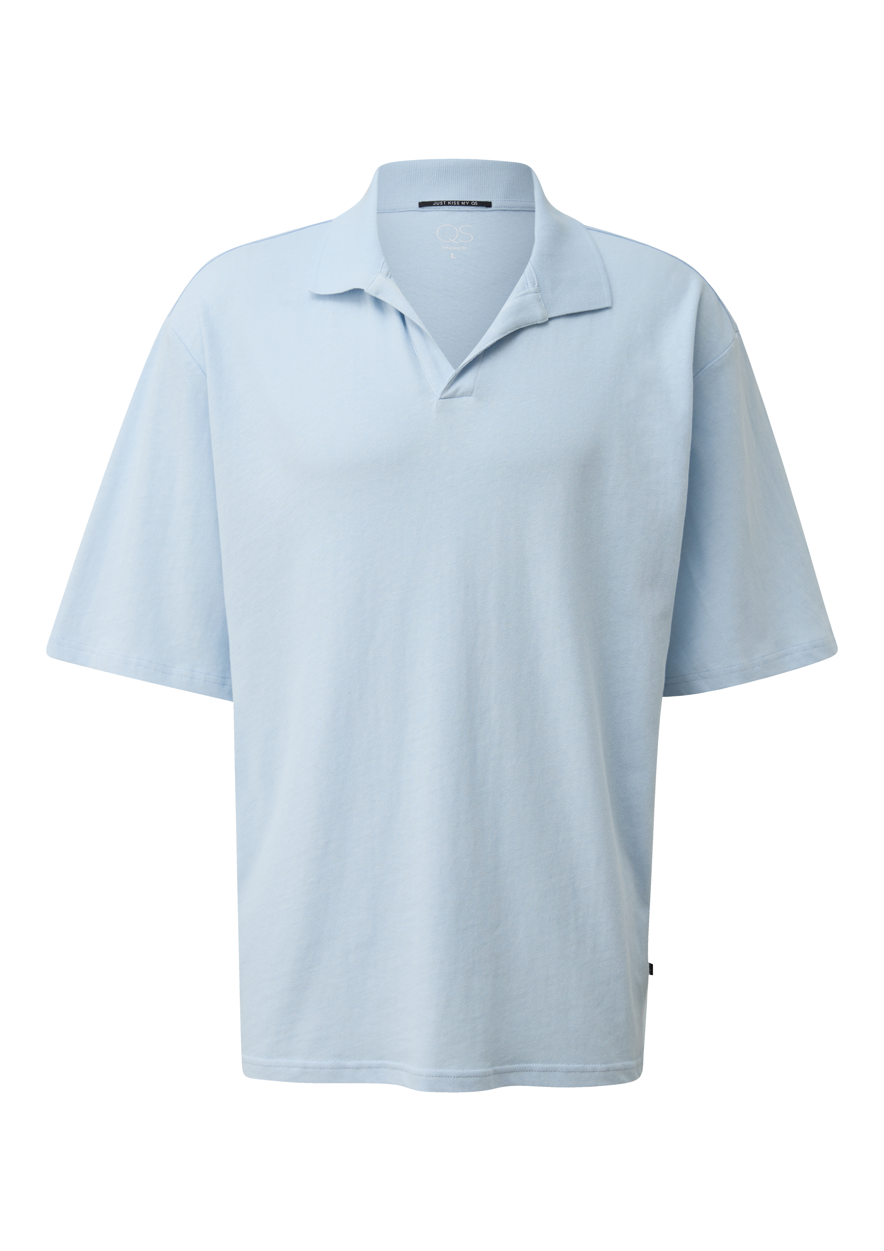 Poloshirt met relaxte pasvorm van een linnenmix