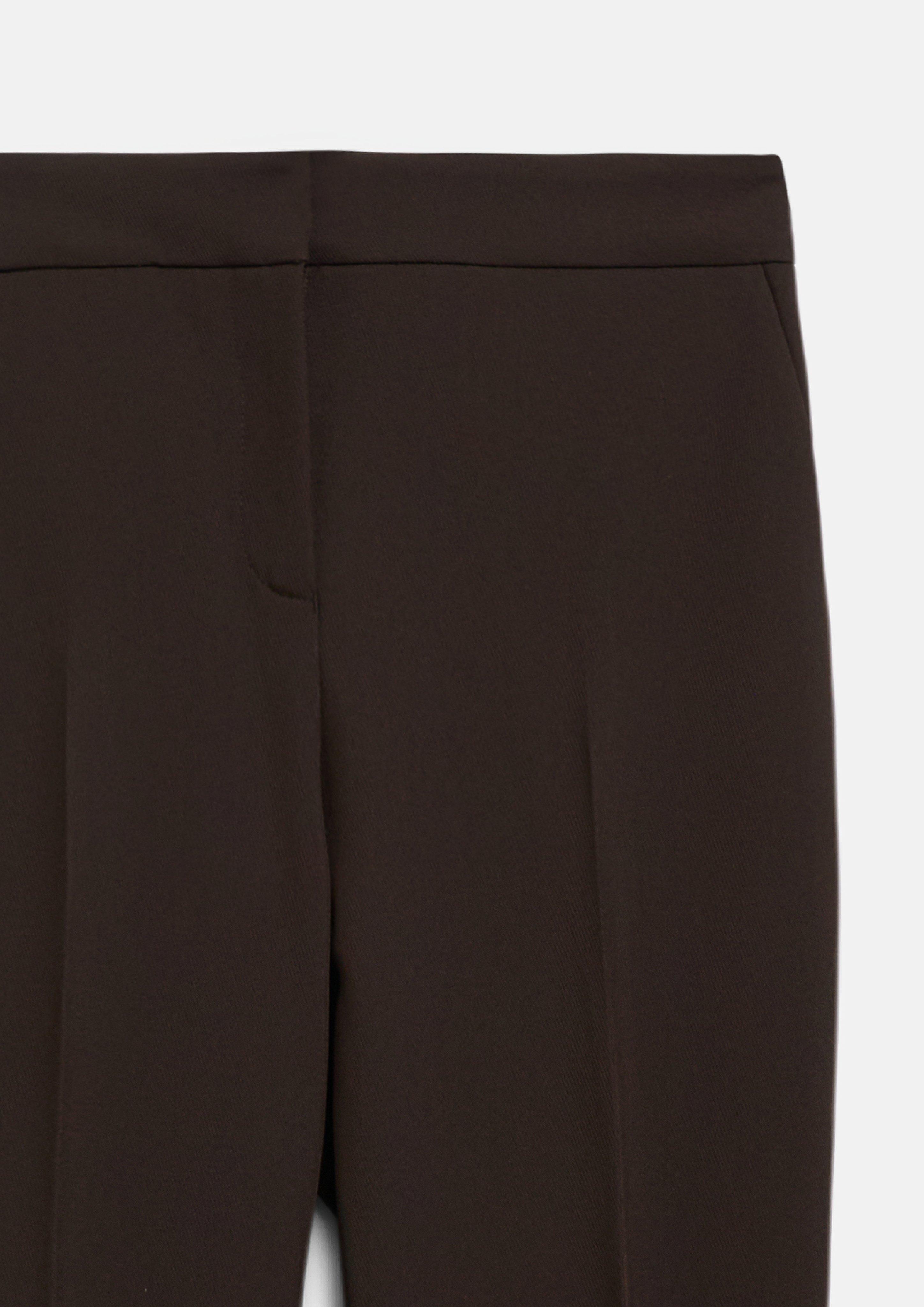 Women Slim-fit ankle-length pants with tapered legs and an elastic insert in brown by s.Oliver BLACK LABEL