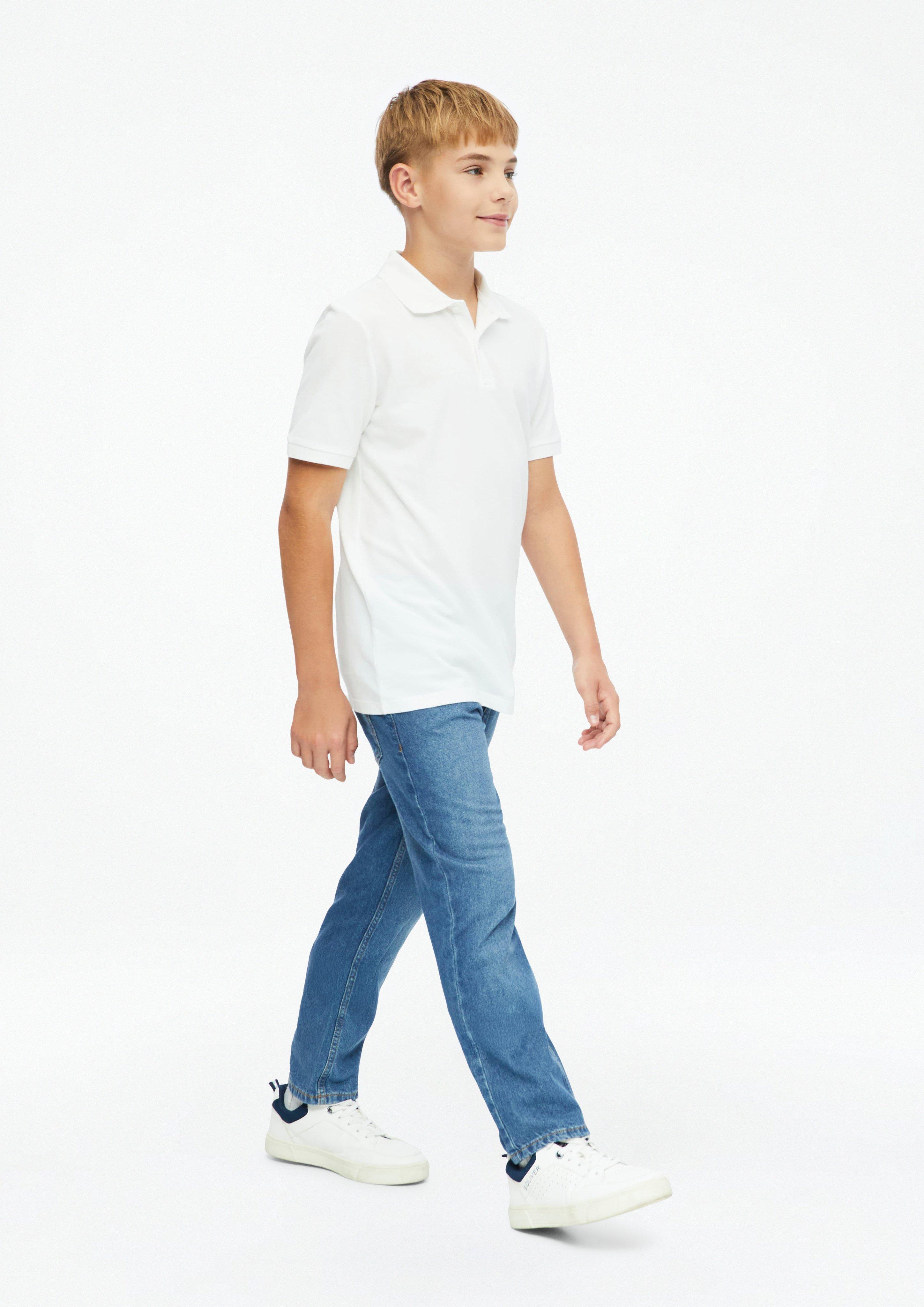 Kids Pete jeans / regular fit / mid rise / straight leg in blue by s.Oliver