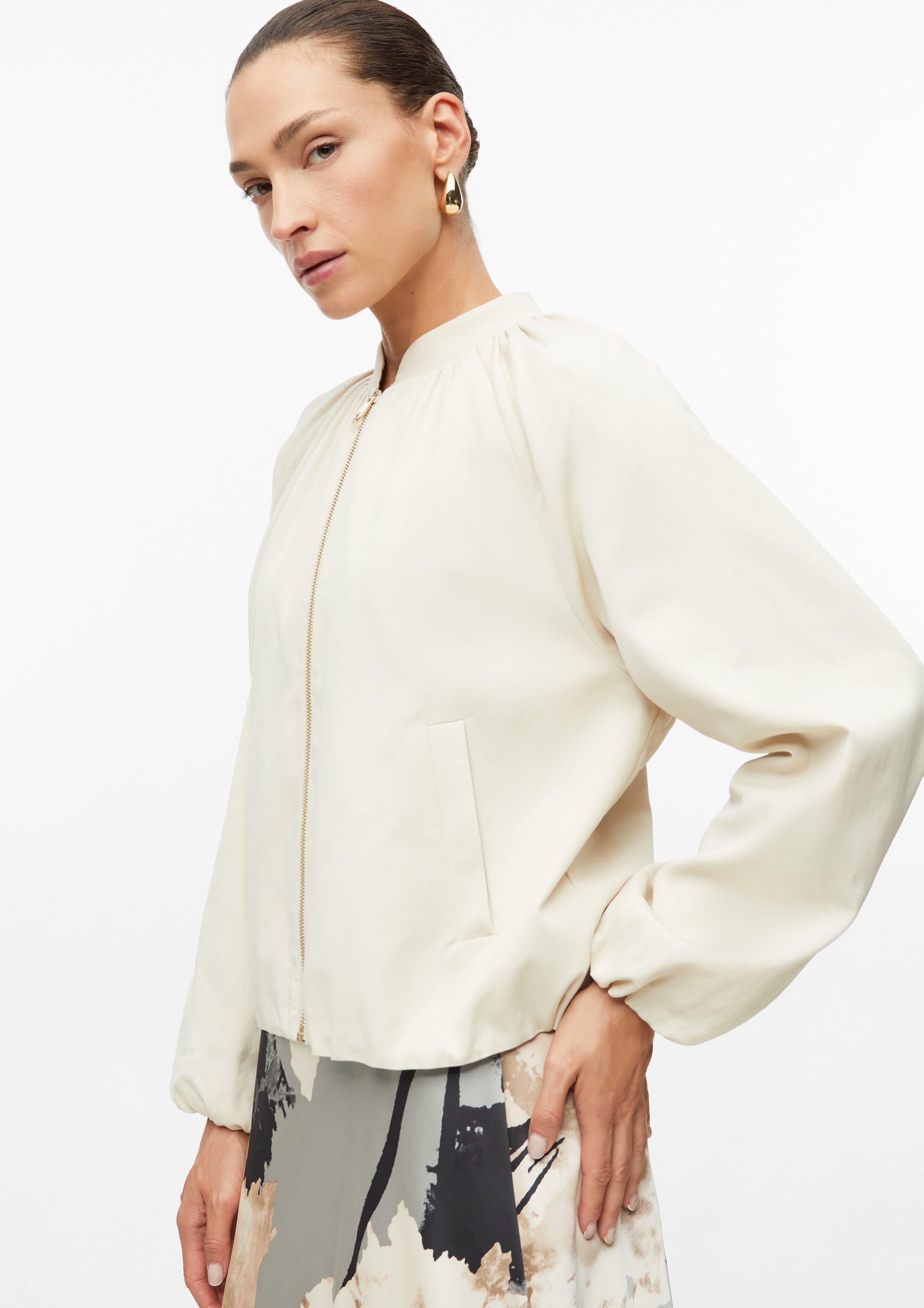 Kobiety Bluzon Relaxed Fit z marszczeniem w kolorze beżowy od s.Oliver BLACK LABEL