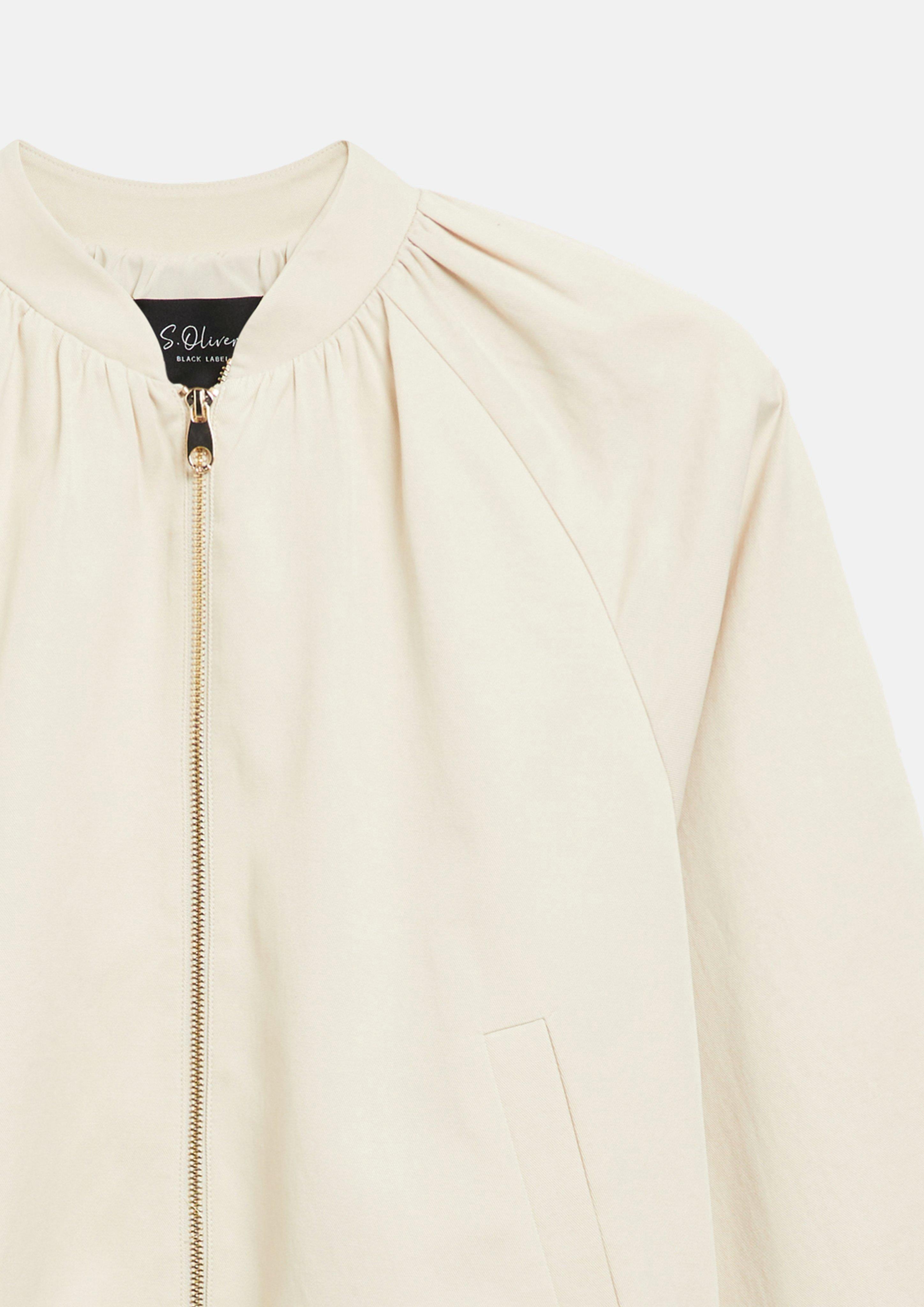 Kobiety Bluzon Relaxed Fit z marszczeniem w kolorze beżowy od s.Oliver BLACK LABEL