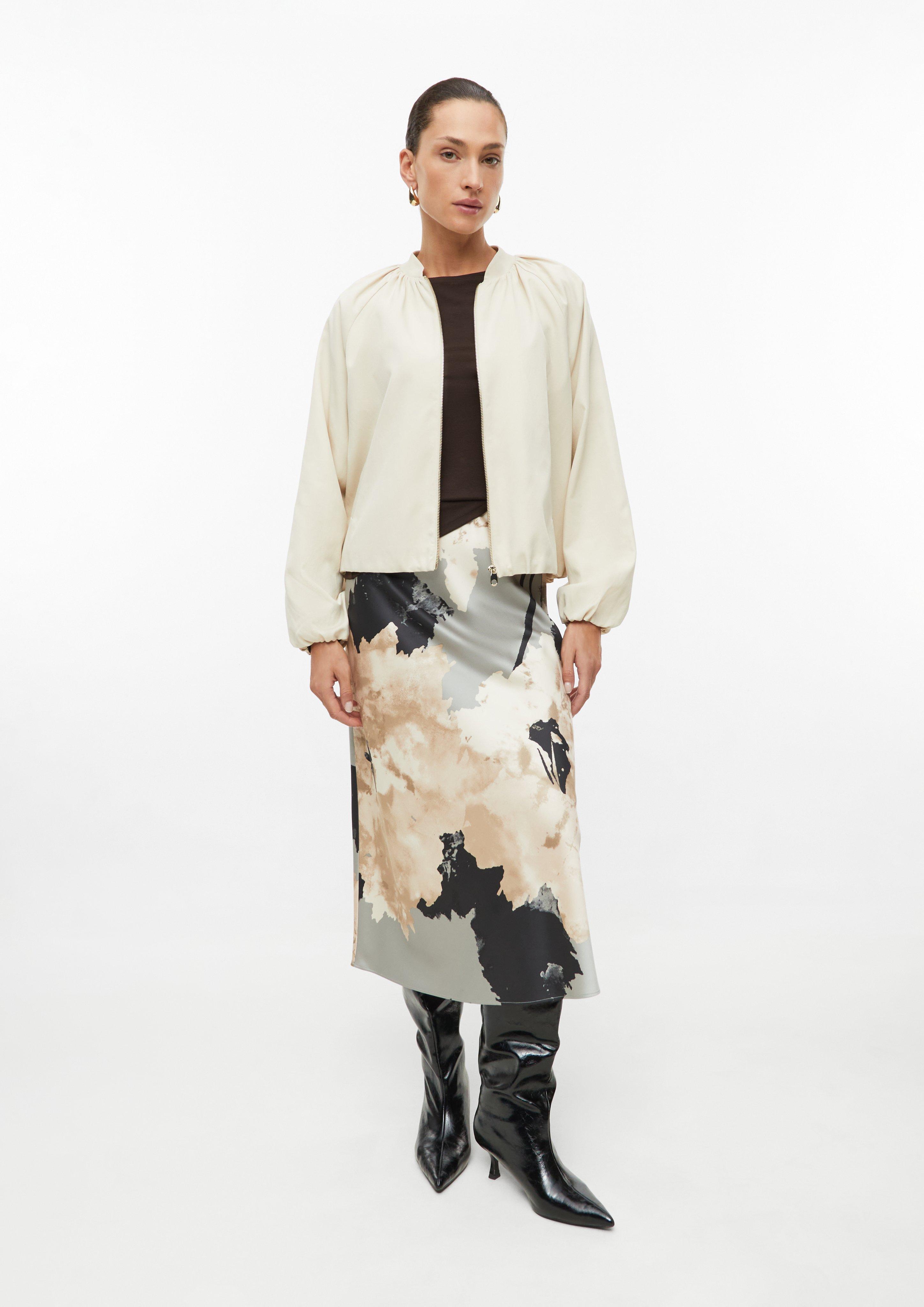 Kobiety Bluzon Relaxed Fit z marszczeniem w kolorze beżowy od s.Oliver BLACK LABEL