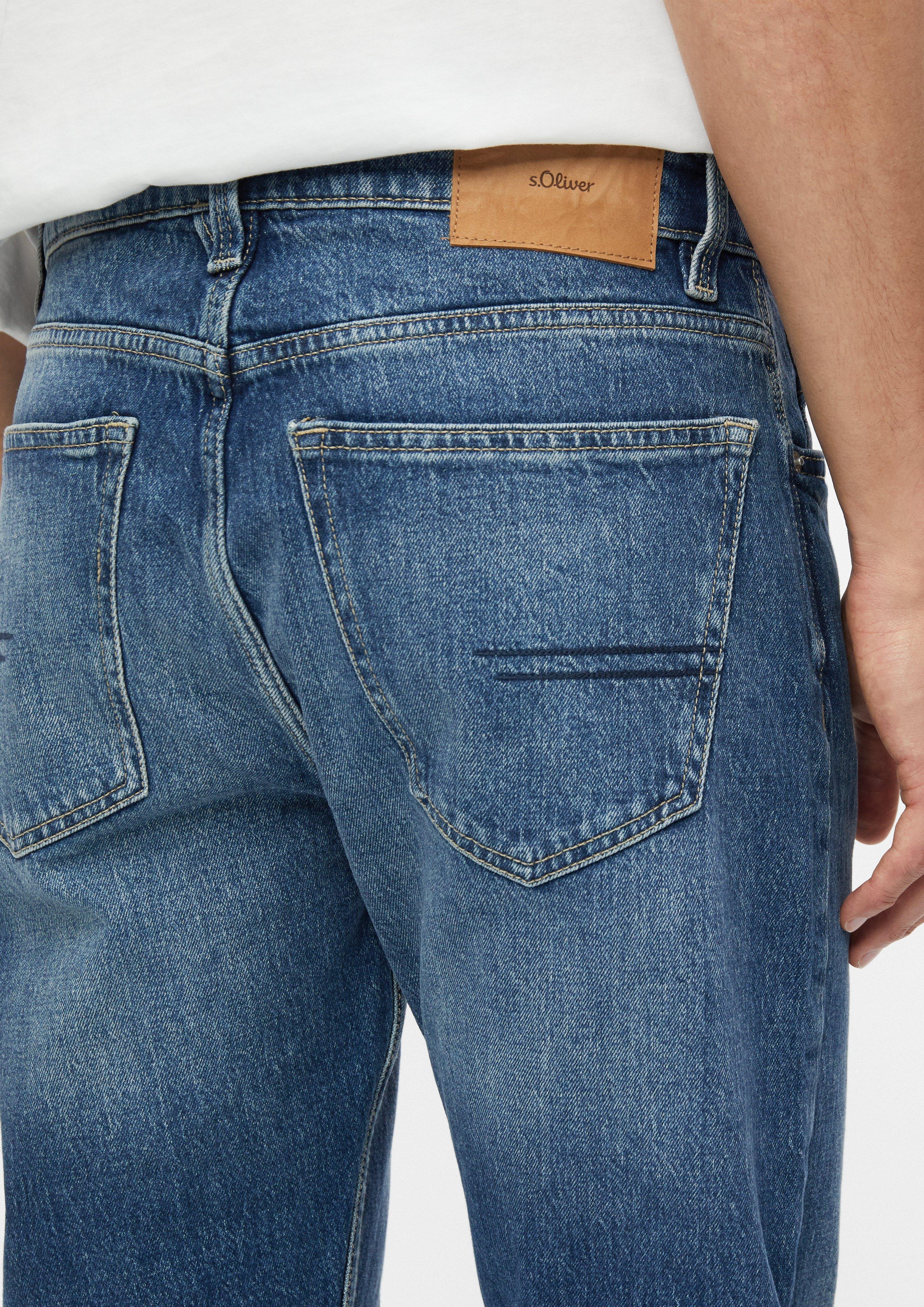 Hommes Jean Benito / taille mi-haute / légèrement extensible en bleu de s.Oliver