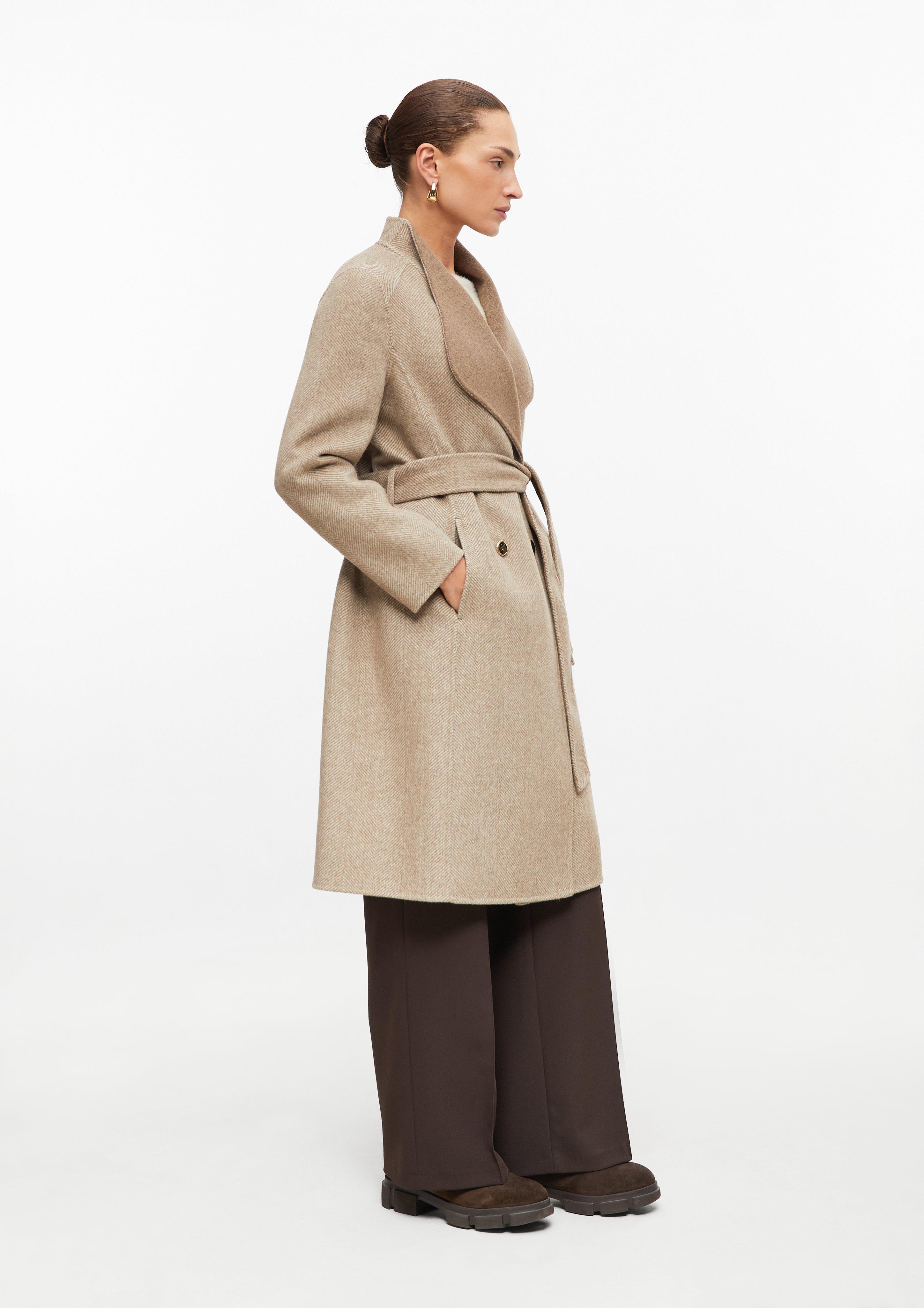 Femmes Manteau réversible avec ceinture à nouer en brun de s.Oliver BLACK LABEL