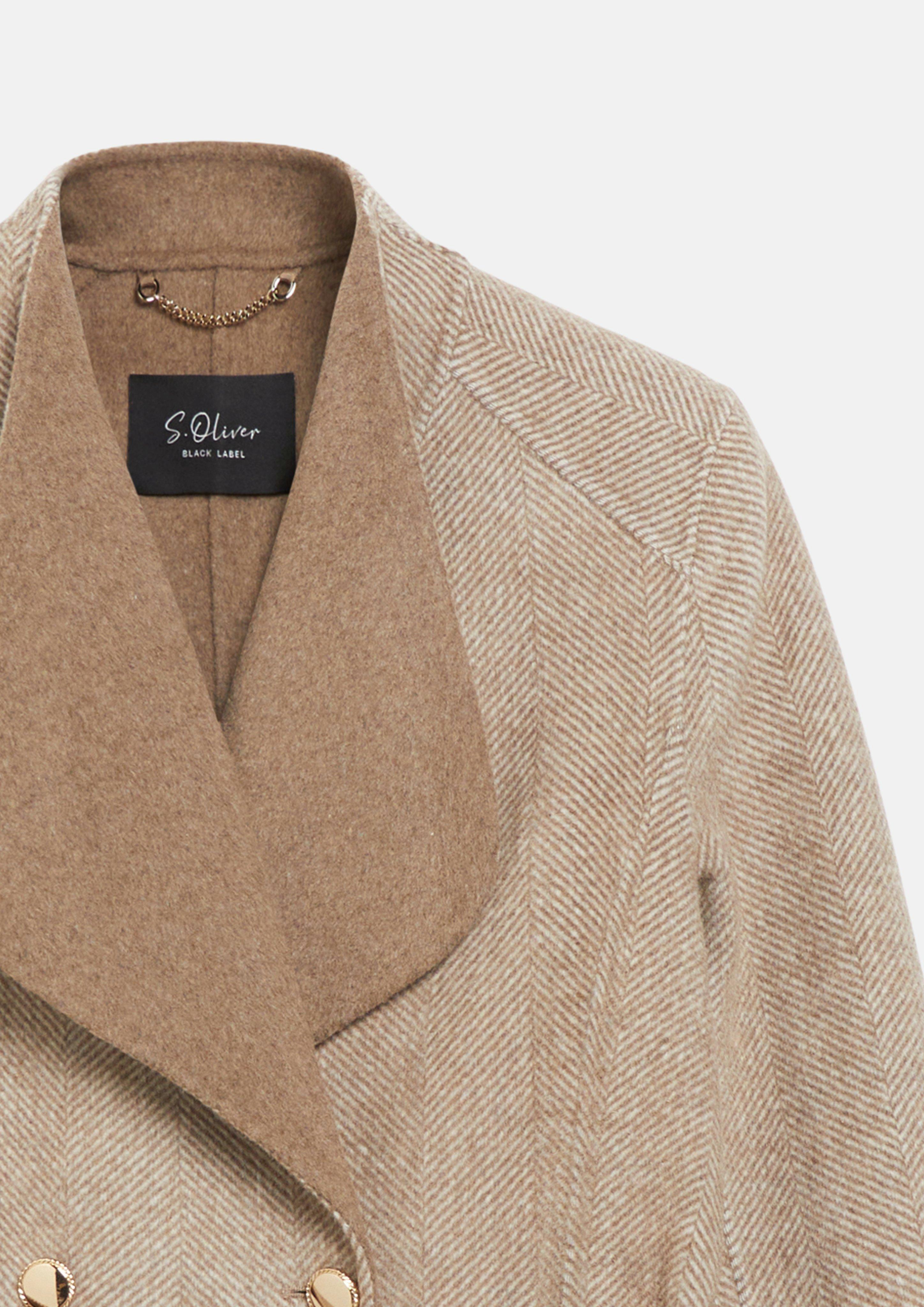 Femmes Manteau réversible avec ceinture à nouer en brun de s.Oliver BLACK LABEL
