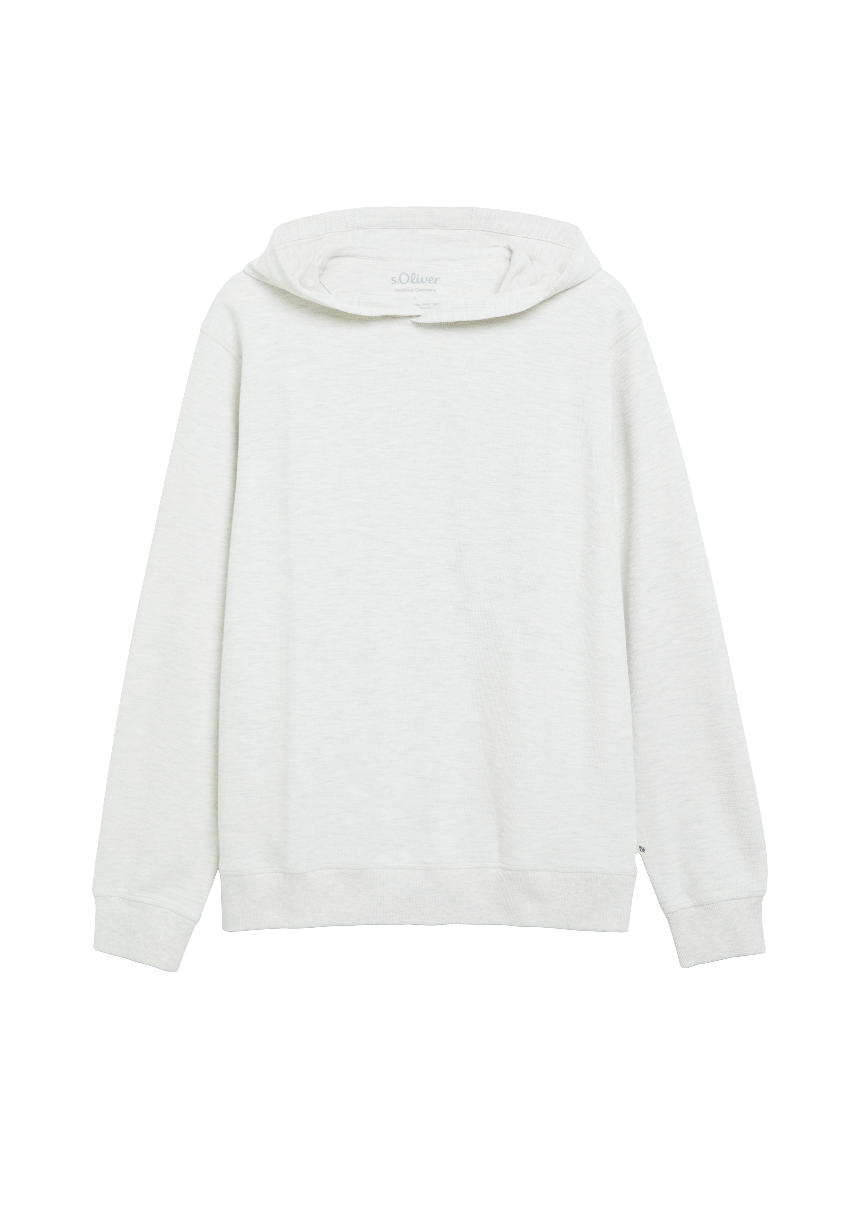 Gestructureerde sweatshirt met capuchon van 100% katoen