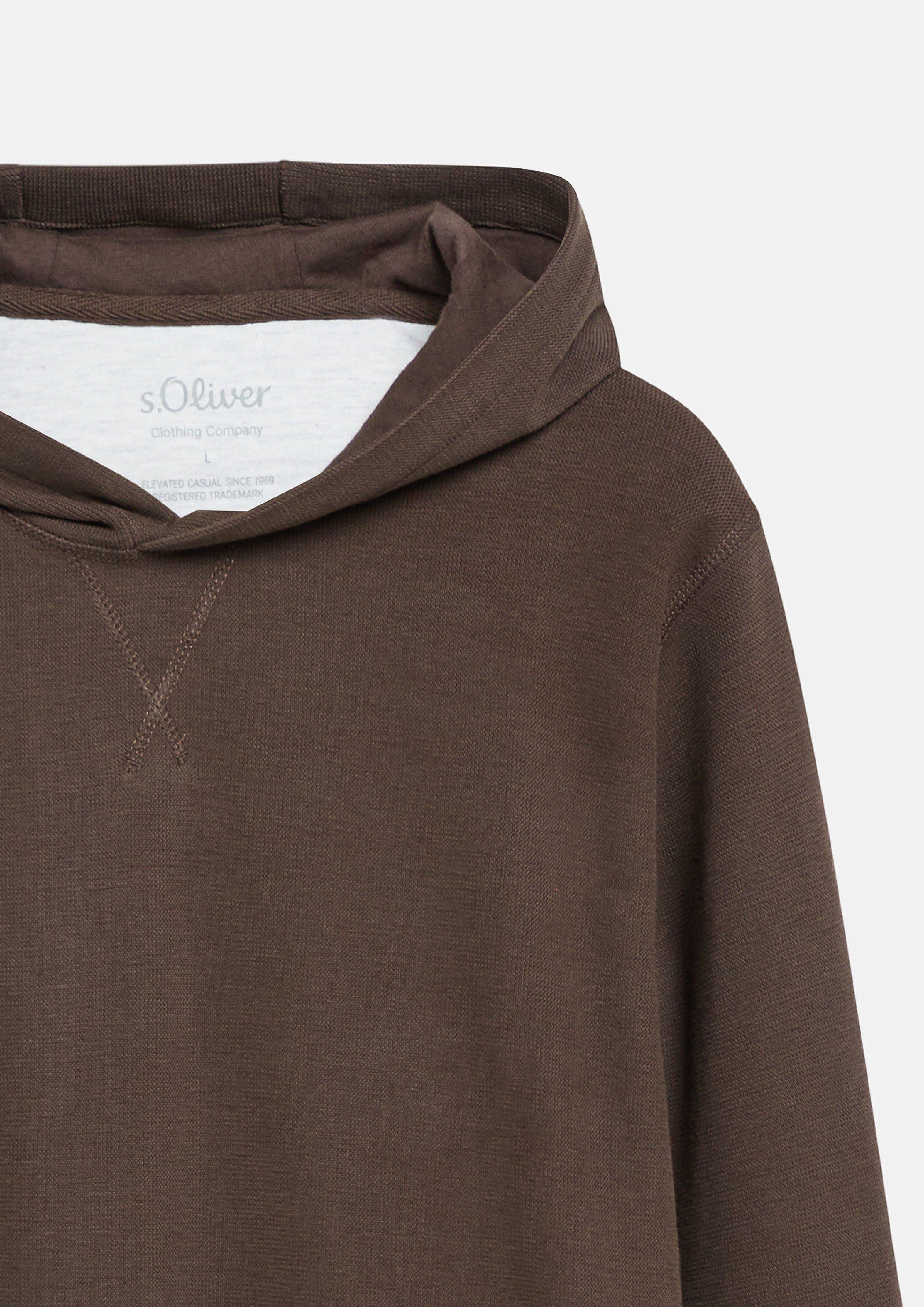Hommes Sweat-shirt en brun de s.Oliver