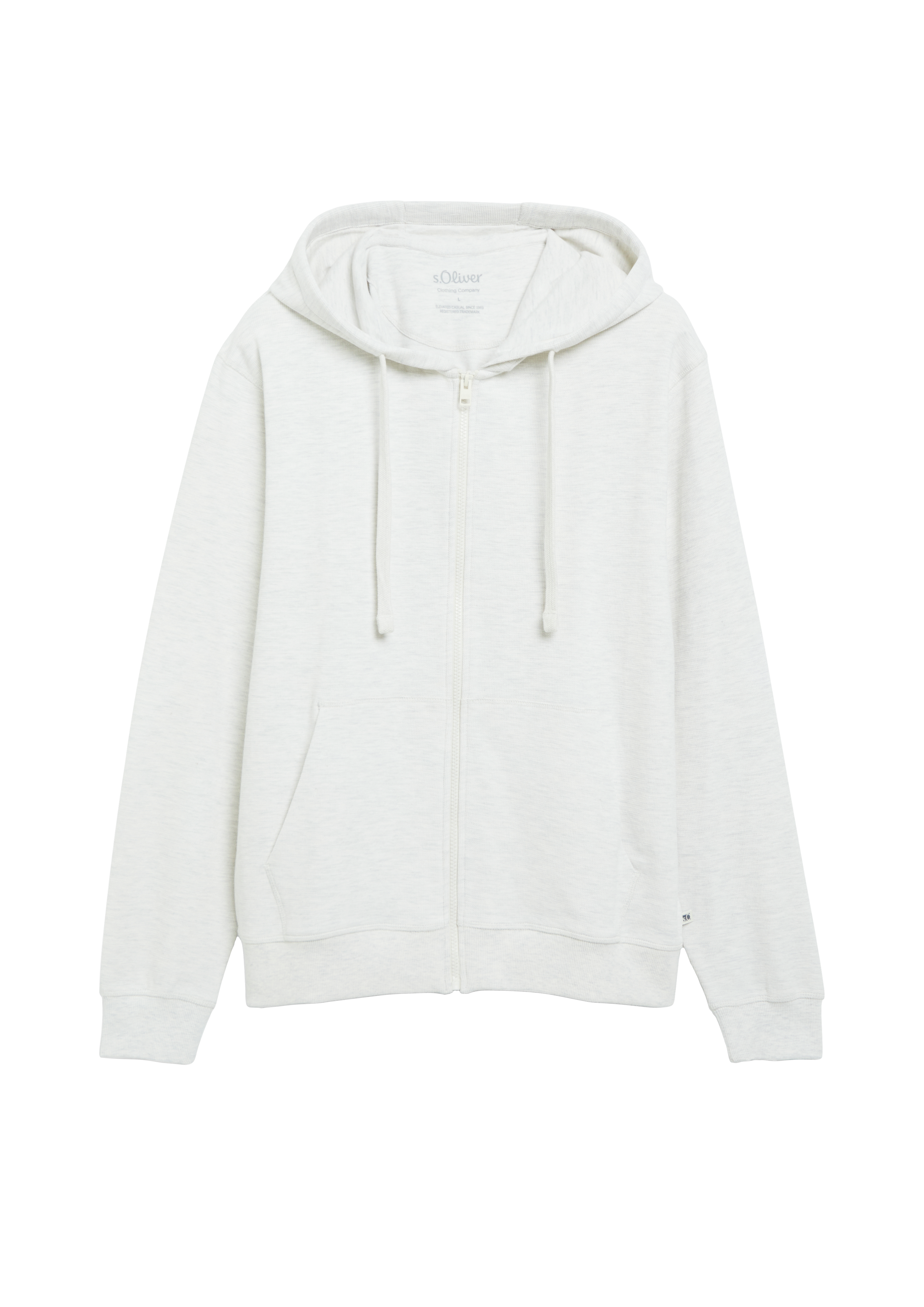 Gestructureerd hoodiejack van 100% katoen
