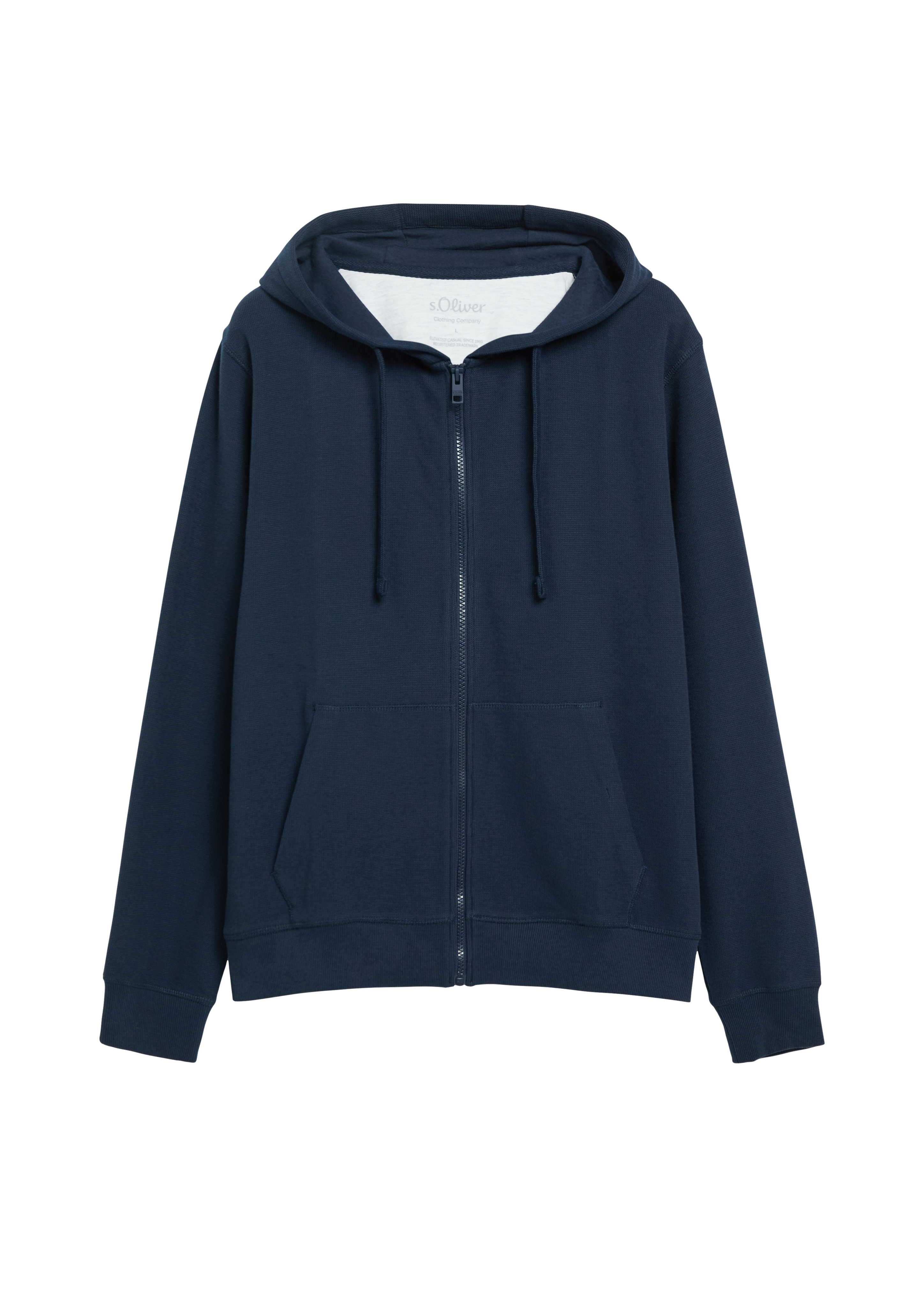 Gestructureerd hoodiejack van 100% katoen