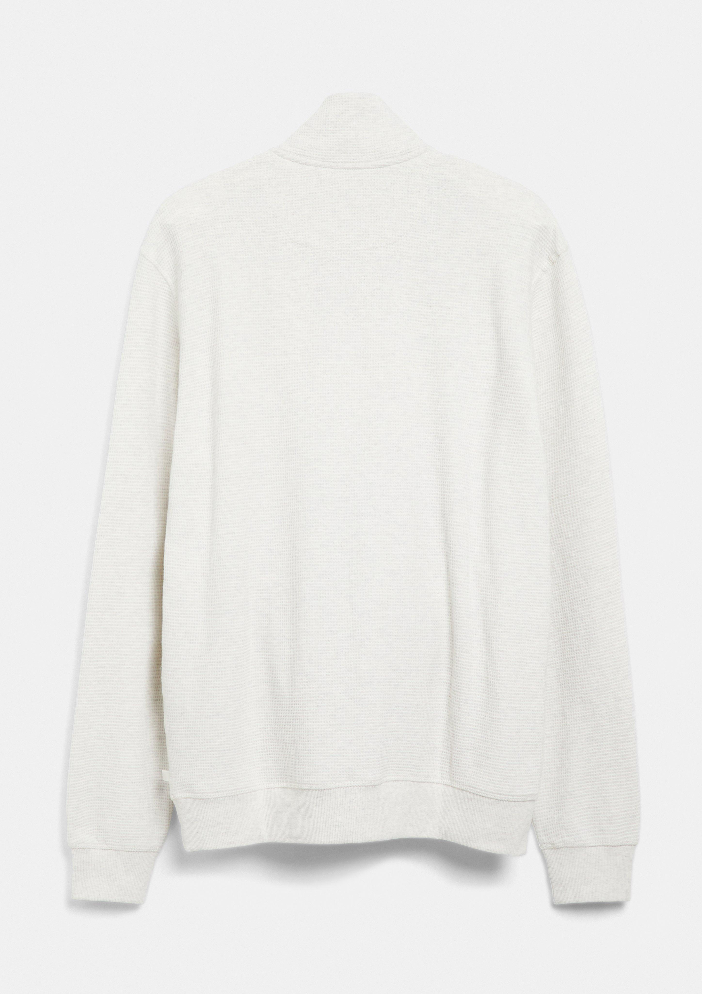 Men Turtleneck Sweatshirt with Waffle Texture in cream by s.Oliver