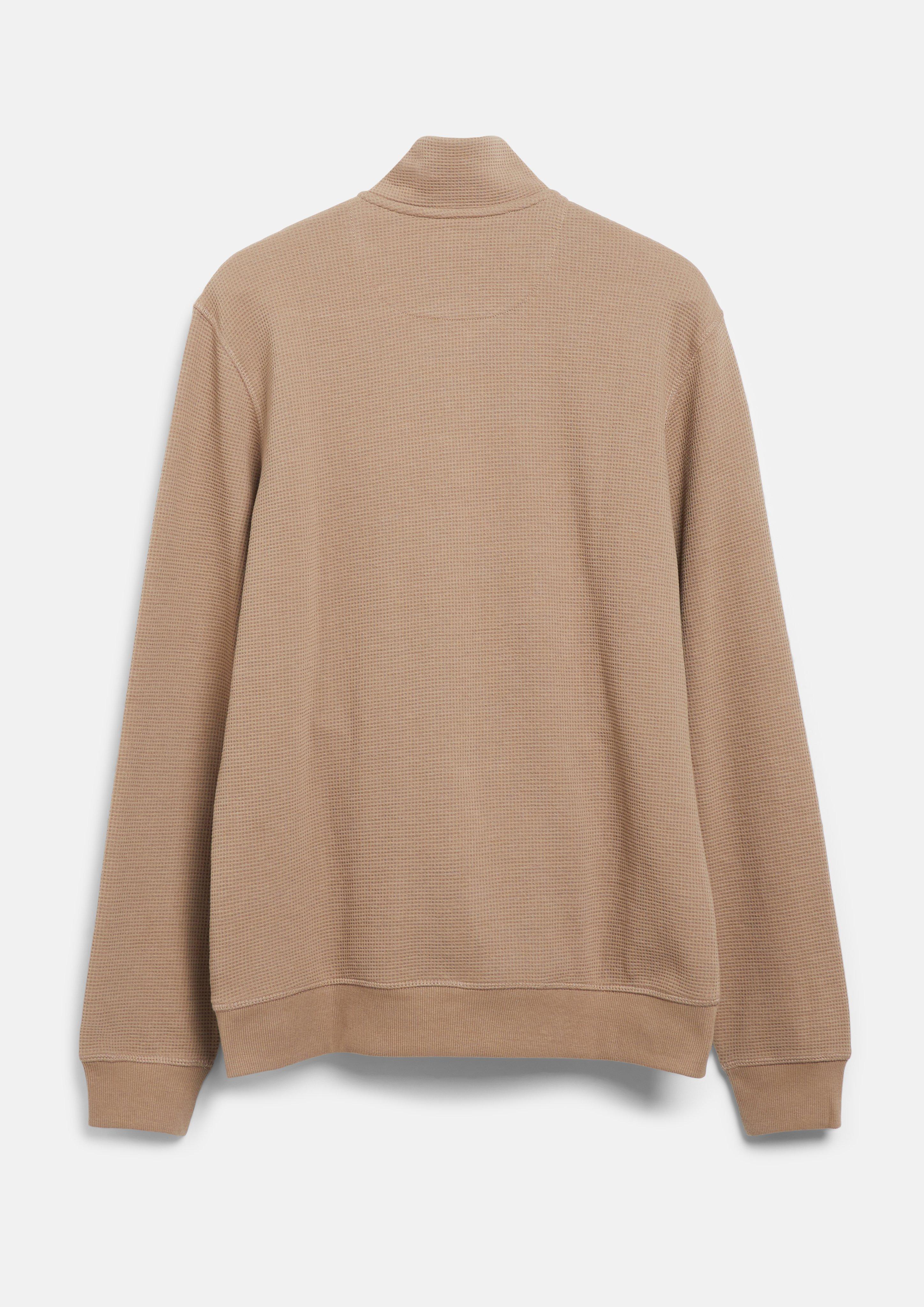 Men Turtleneck Sweatshirt with Waffle Texture in brown by s.Oliver