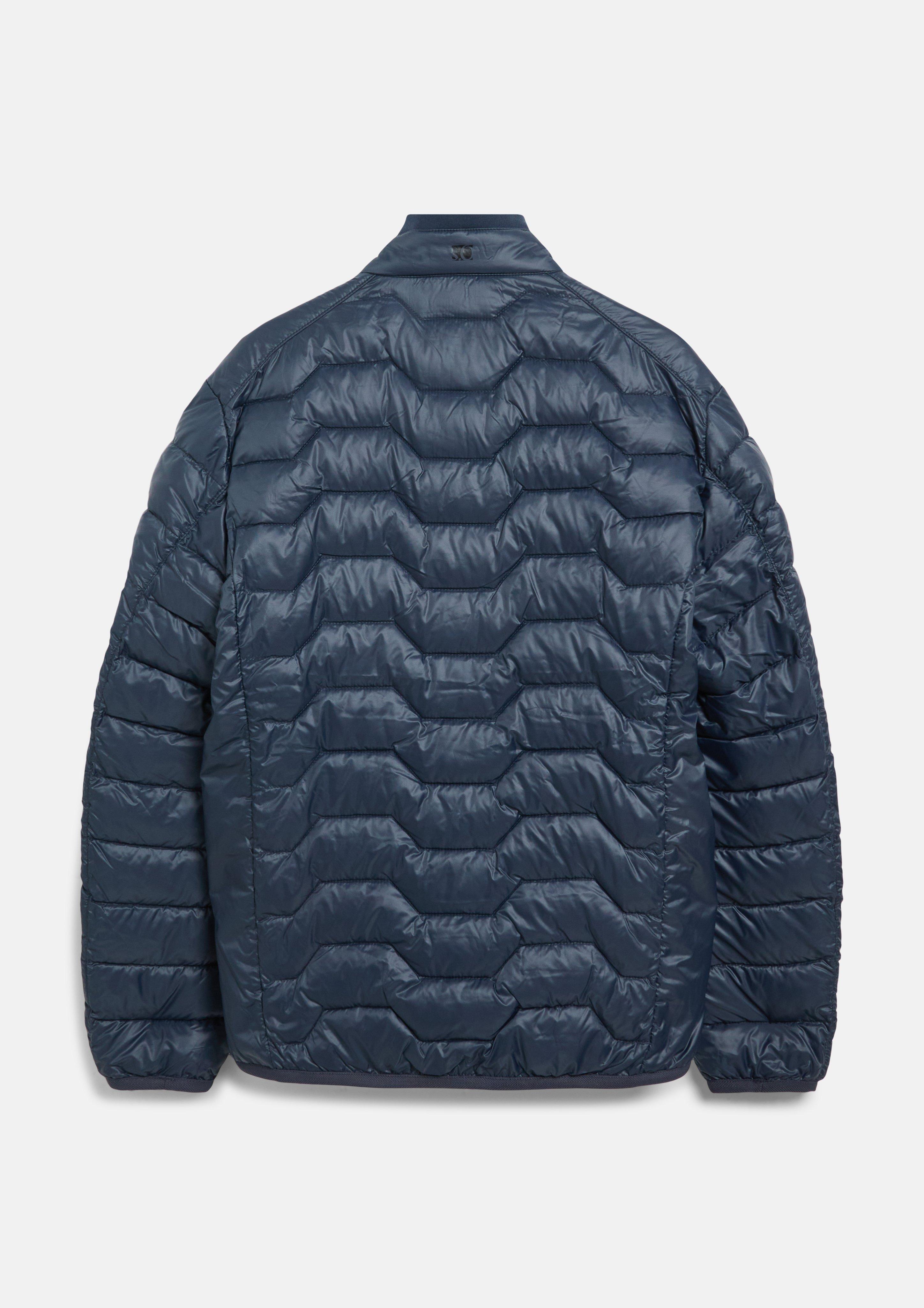 Hommes Veste matelassée légère avec détails contrastés et col montant en bleu de s.Oliver