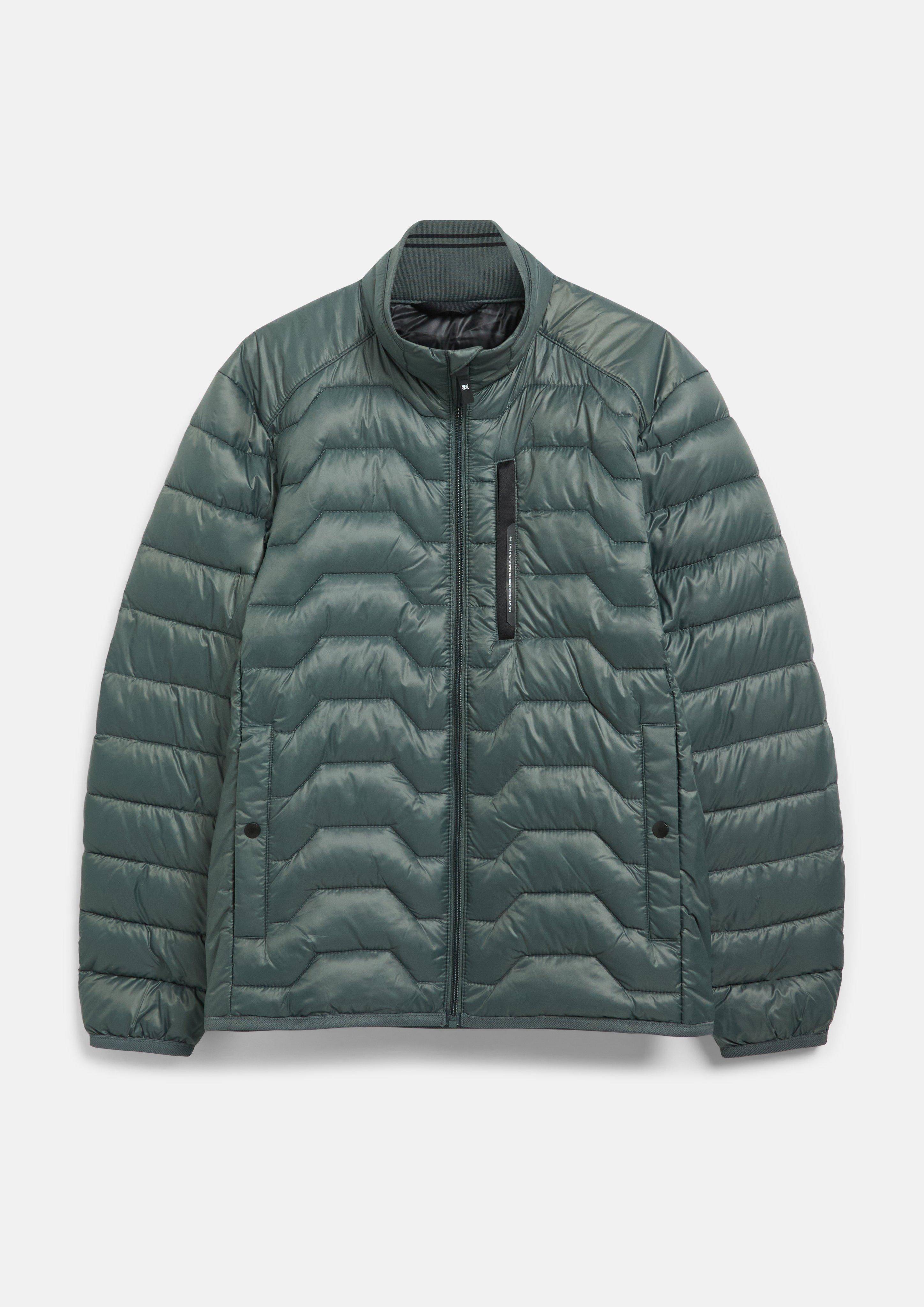 Veste matelassée légère avec détails contrastés et col montant en vert sauge foncé de s.Oliver