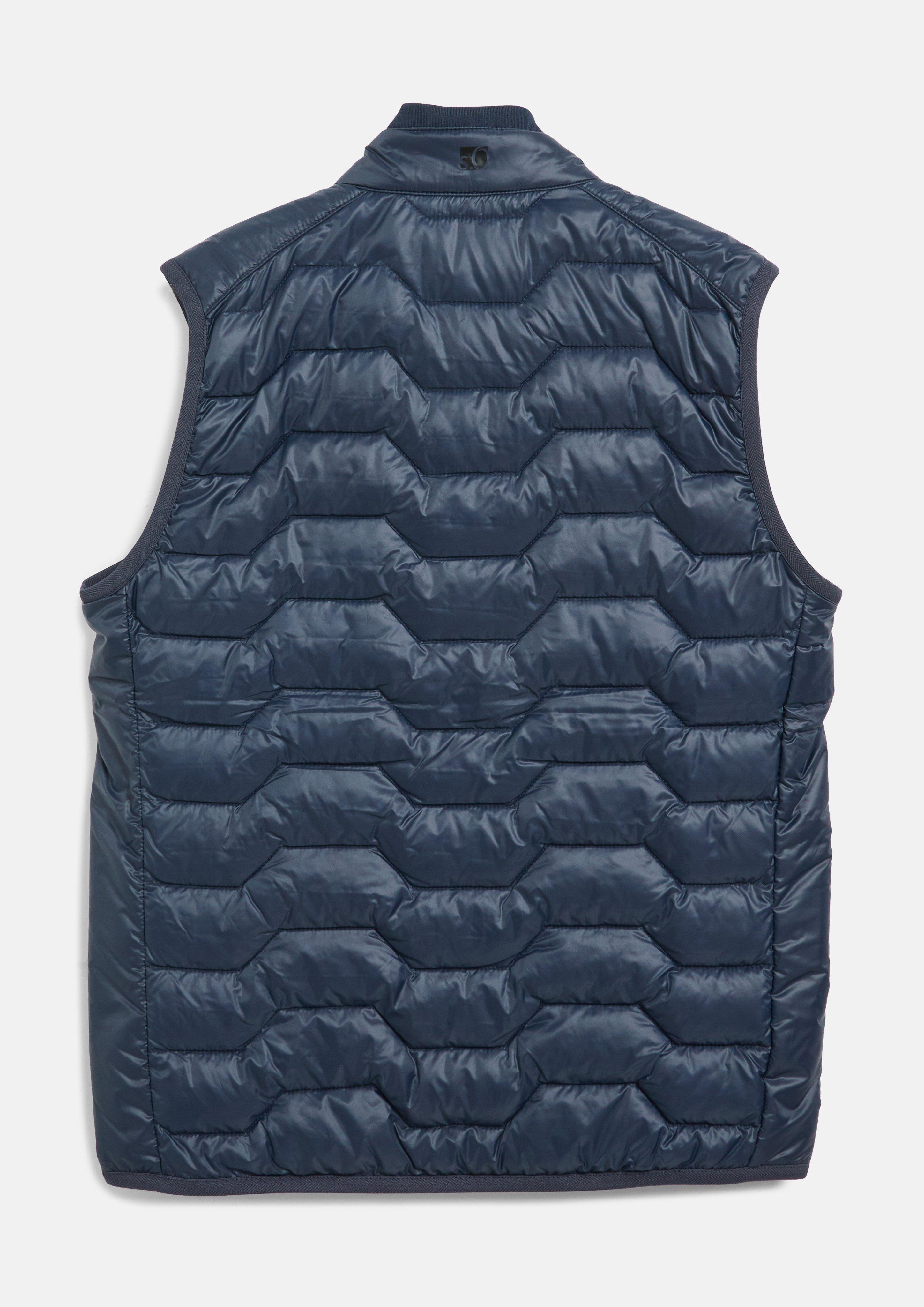 Hommes Gilet matelassé déperlant aux détails sportifs en bleu de s.Oliver