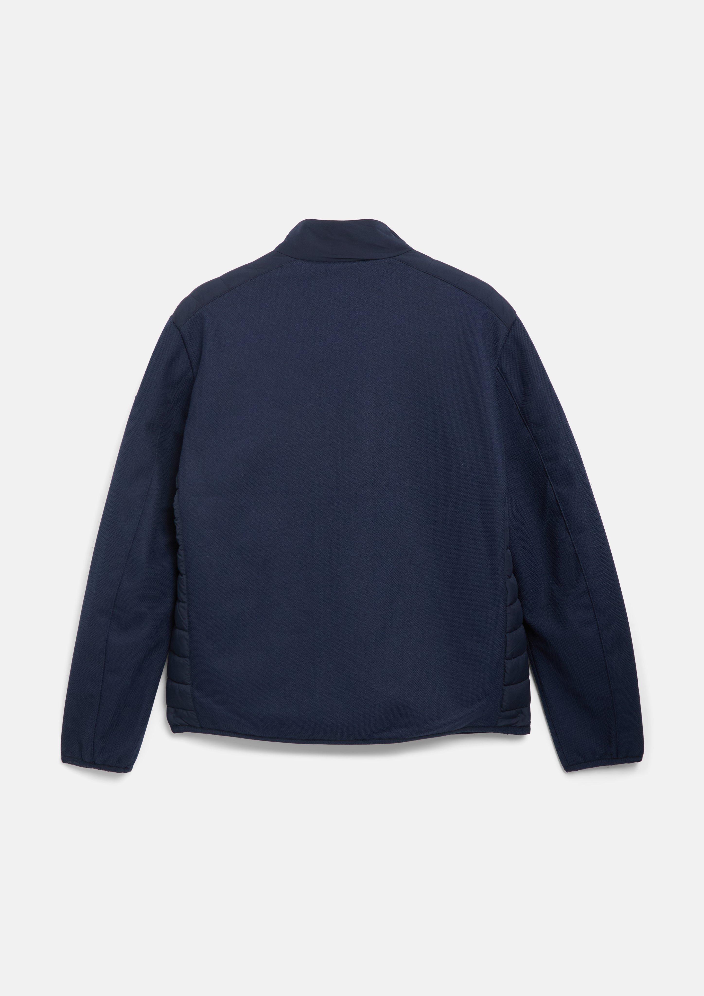 Herren Leicht wattierte Jacke im Fabricmix mit sportiven Details in blau von s.Oliver