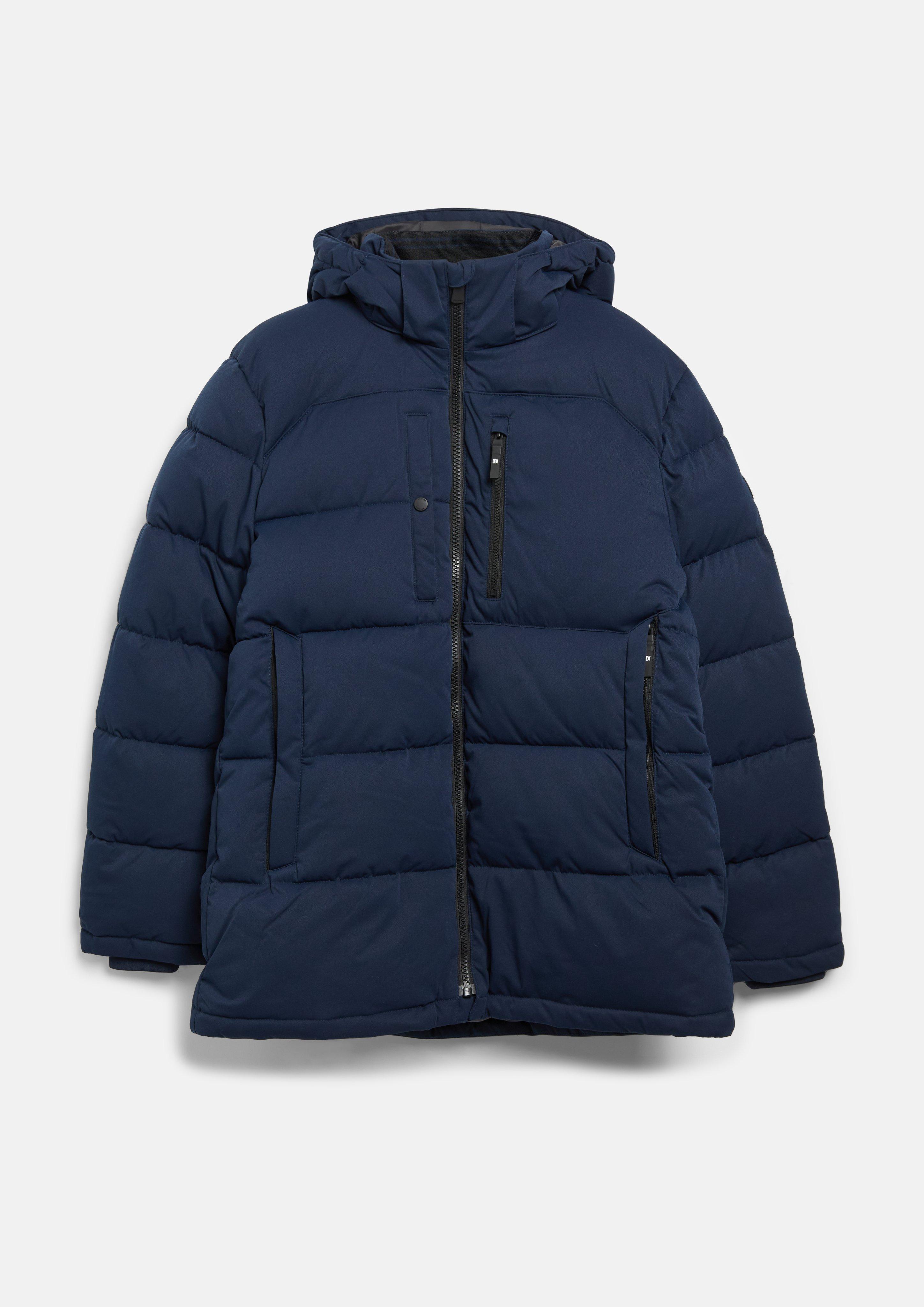Warm puffer jacket with a detachable hood in navy by s.Oliver