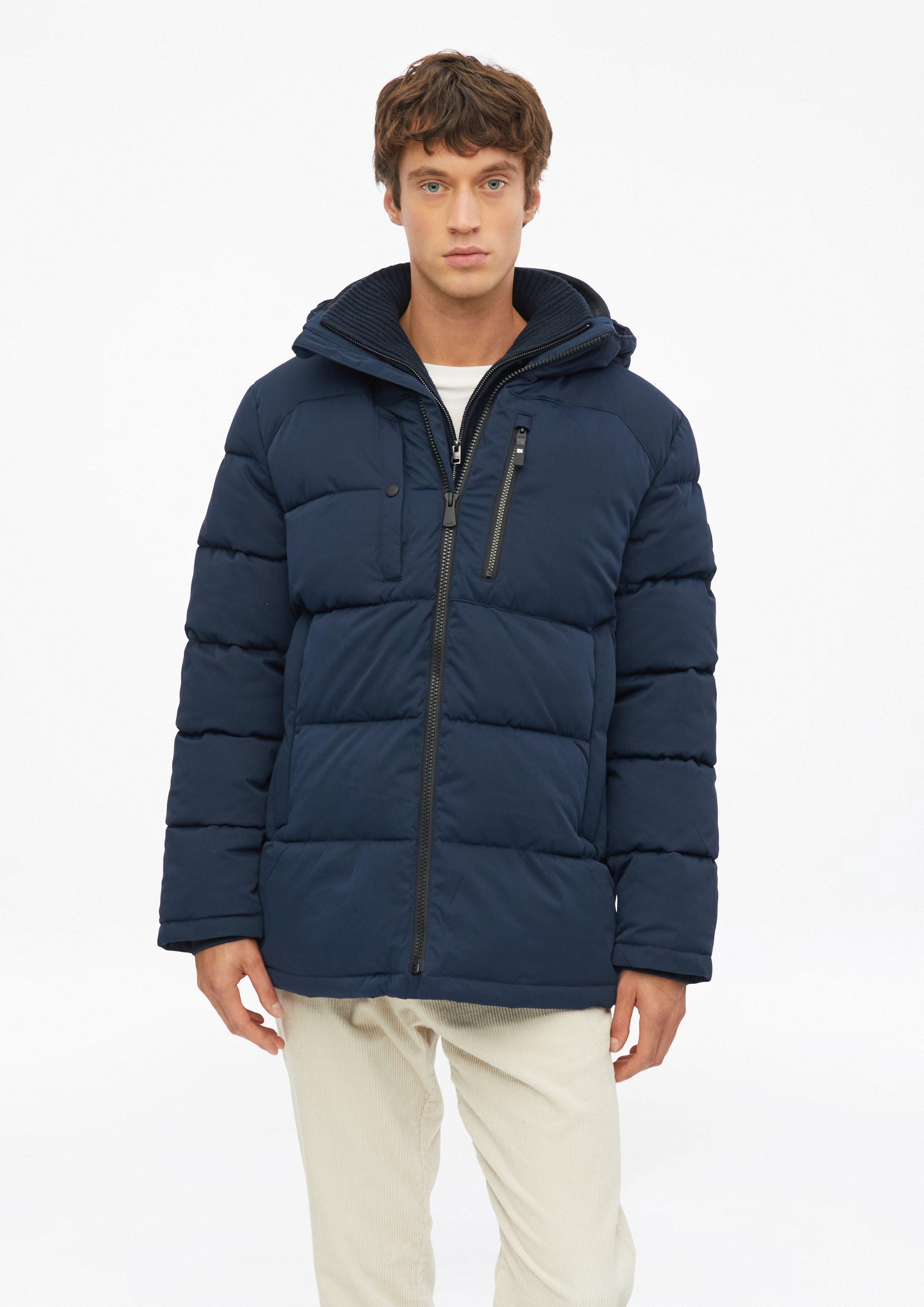 Veste matelassée chaude avec capuche amovible en bleu marine de s.Oliver