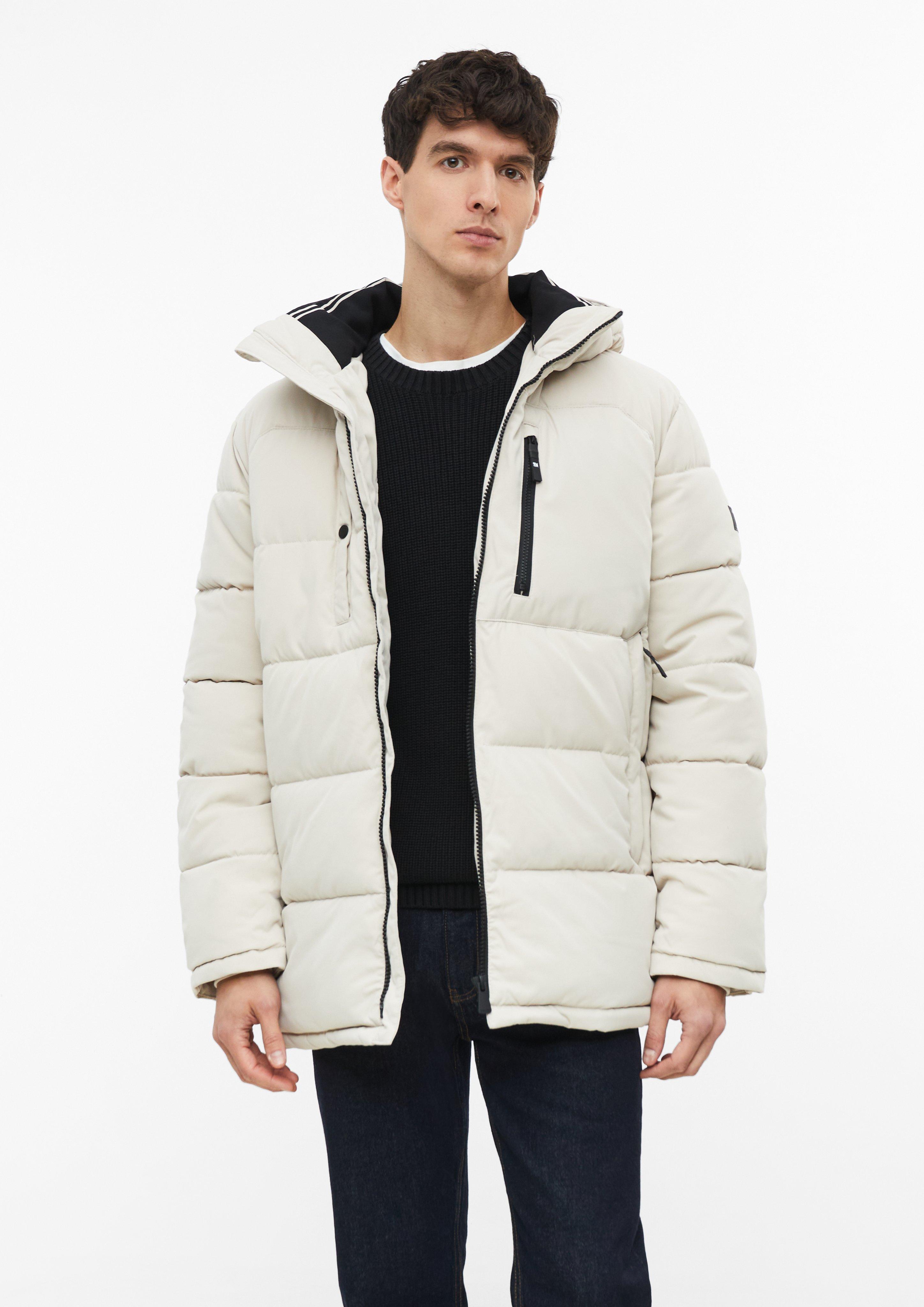Herren Wärmende Pufferjacke mit abnehmbarer Kapuze in  von 