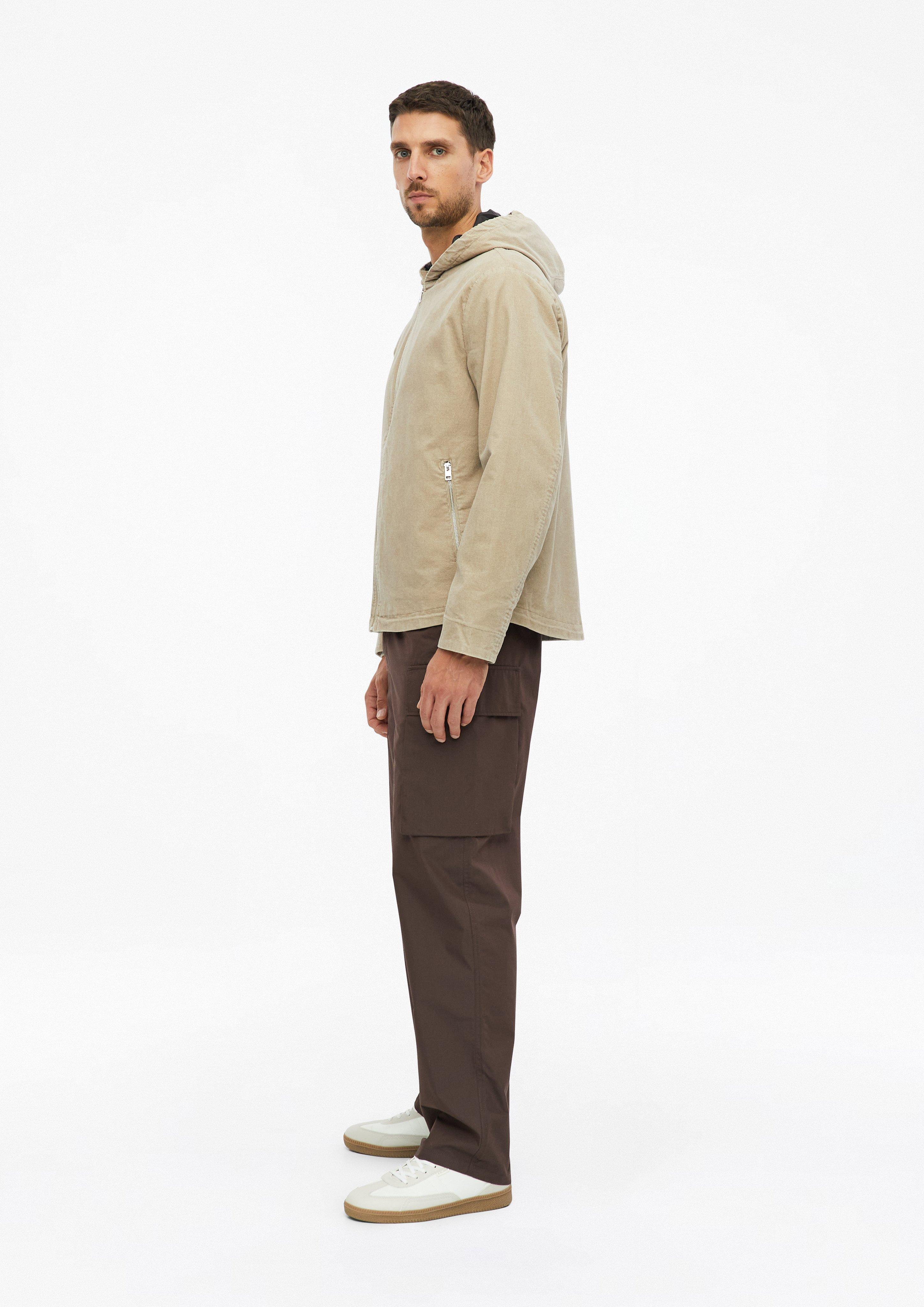 Hommes Veste sportive en velours côtelé en coton stretch en beige de s.Oliver